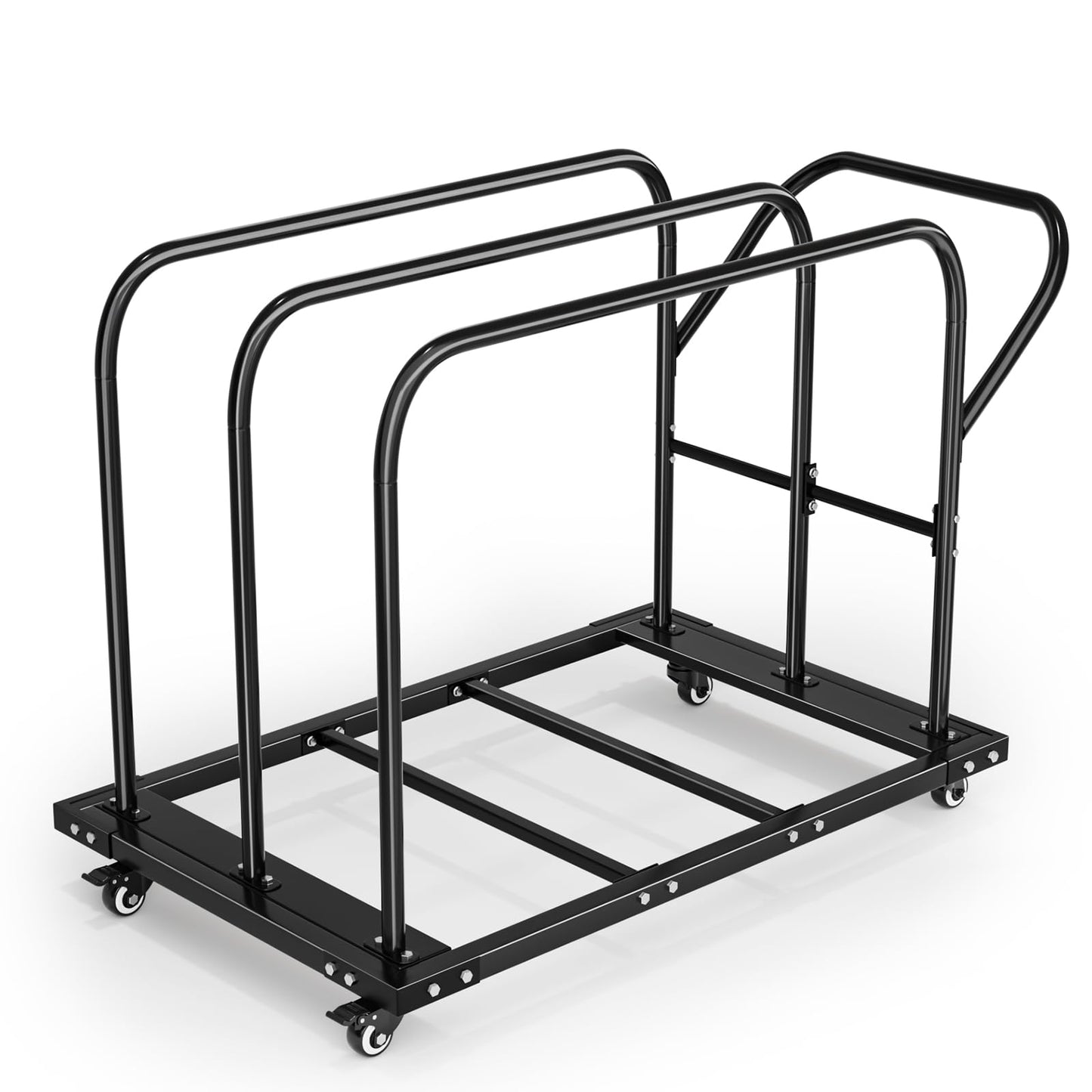 VINGLI Heavy Duty Folding Table Cart, Table Dolly with PU Swivel Wheels, 800 lbs Capacity, Holds Up to 10 Tables for Party Events, Hotels, Factories & Warehouses