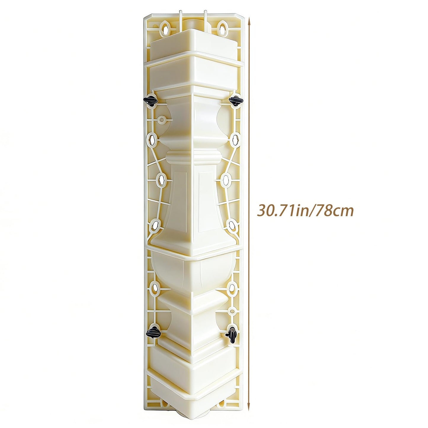 Heavy Duty 78cm ABS Concrete Balcony Mold - Thickened Reusable Prefabricated Mould with Built-in Buckles, Industrial Grade for Construction Engineering (Pattern 1)