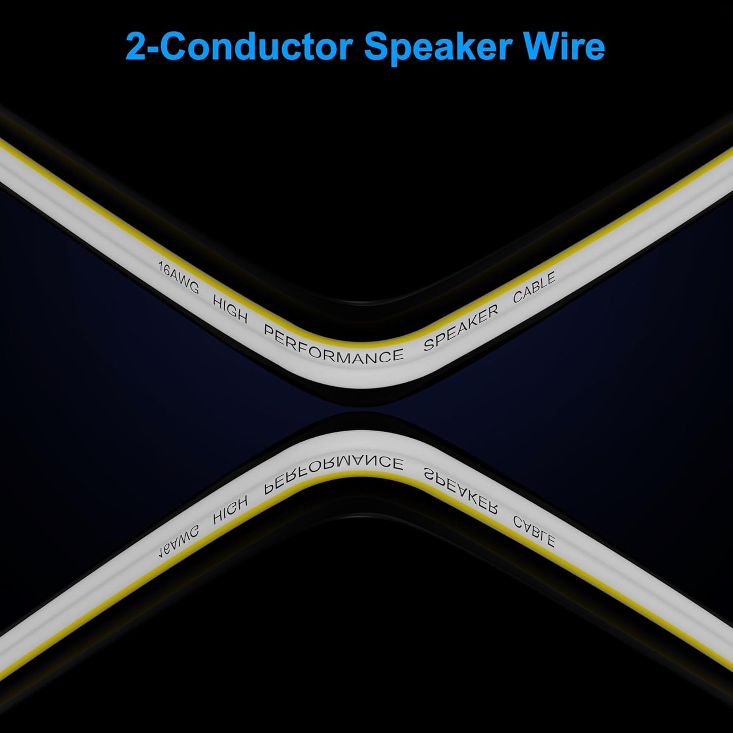 Mygatti 14AWG 50 14/2 2 Speaker Wire FT, Gauge Audio Speaker Wire, for Car Speakers Stereo, Home Theater, Automotive