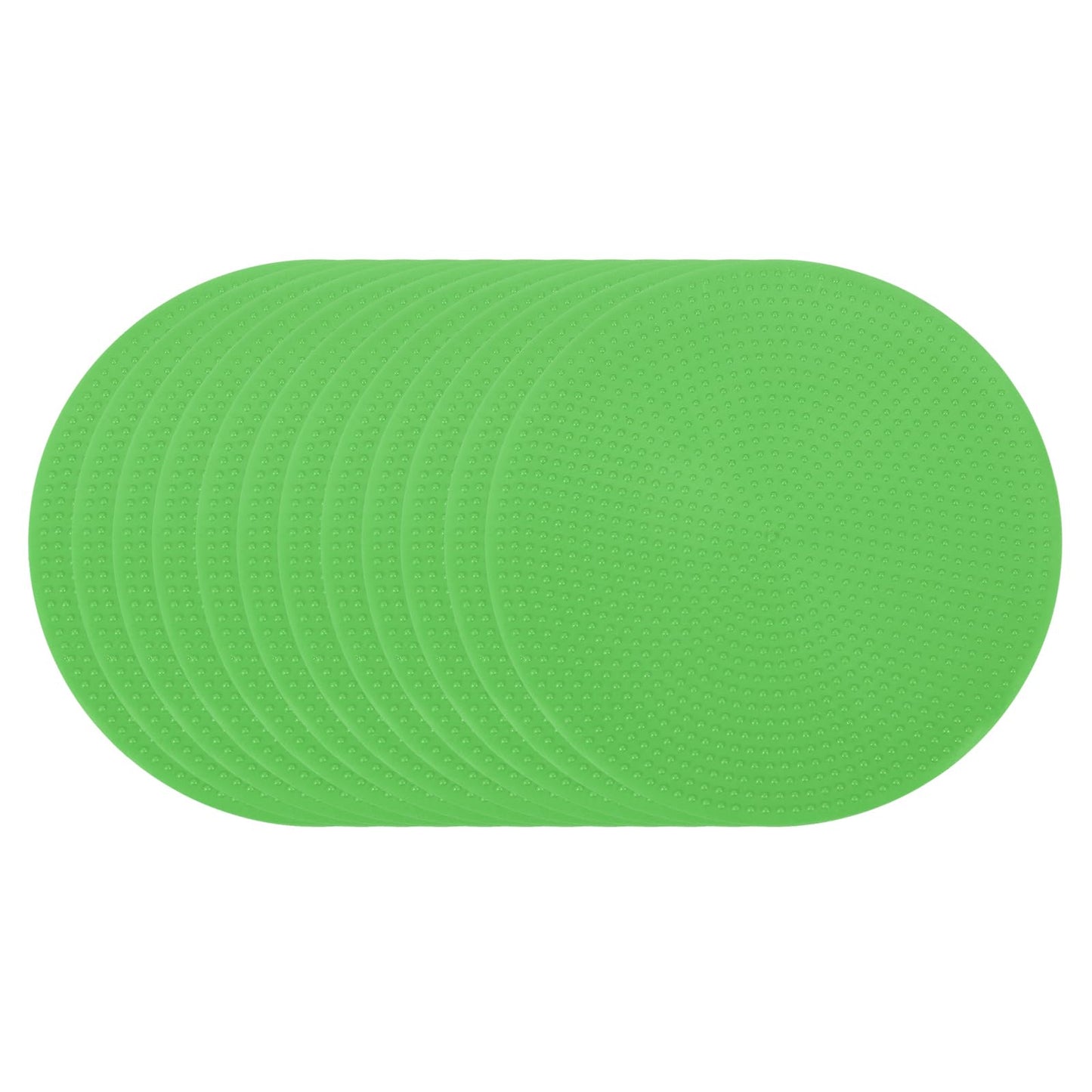 PATIKIL Spot Markers 4 Inch, 12 Pcs Non-Slip Floor Dots Agility Markers Flat Field Cones Poly Dots for Gym PE Speed Training Dance Soccer Basketball Sports, Green