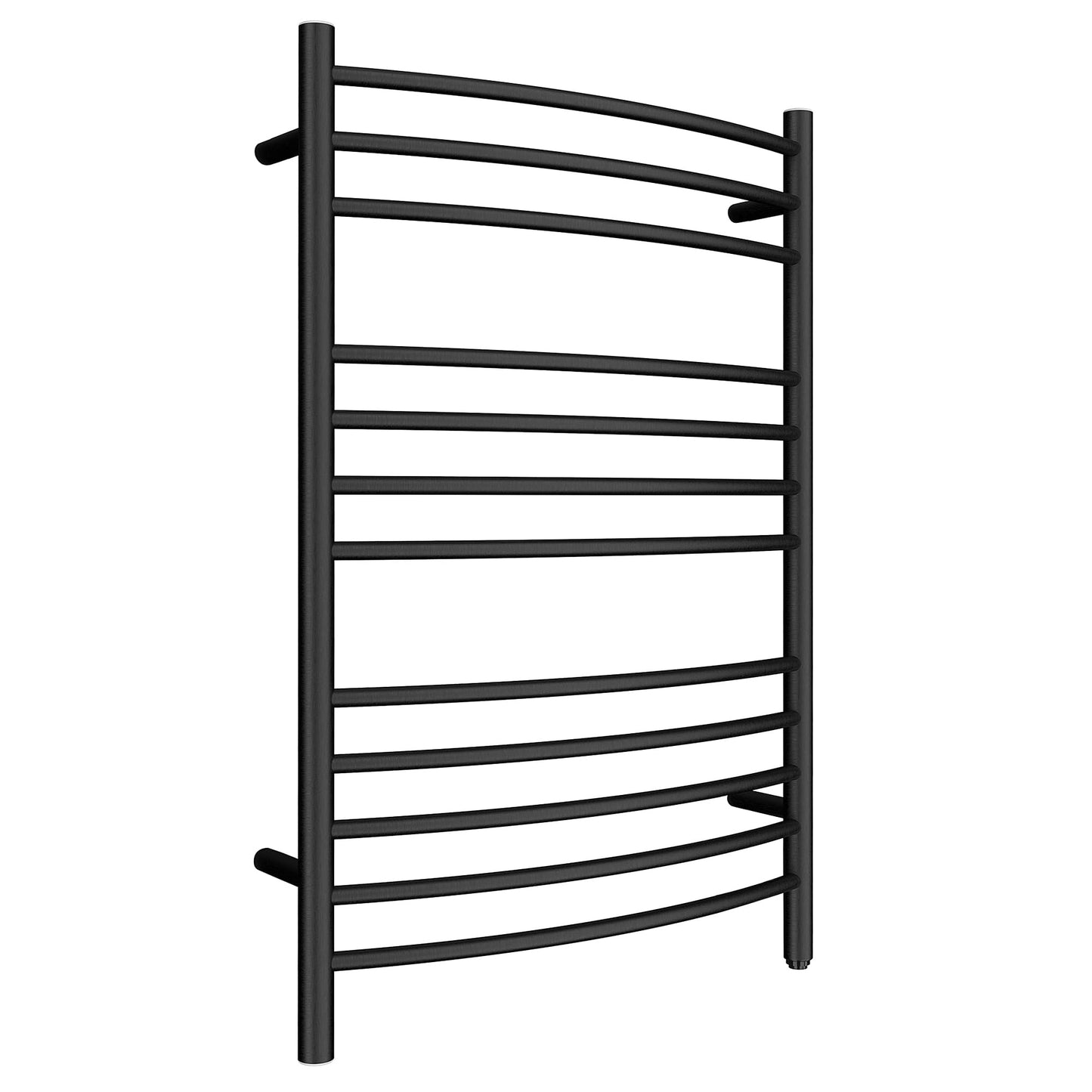 HEATGENE Towel Warmer Wall Mount Electric Plug-in/Hardwired Heated Towel Rack, 4-Supports Matte Black