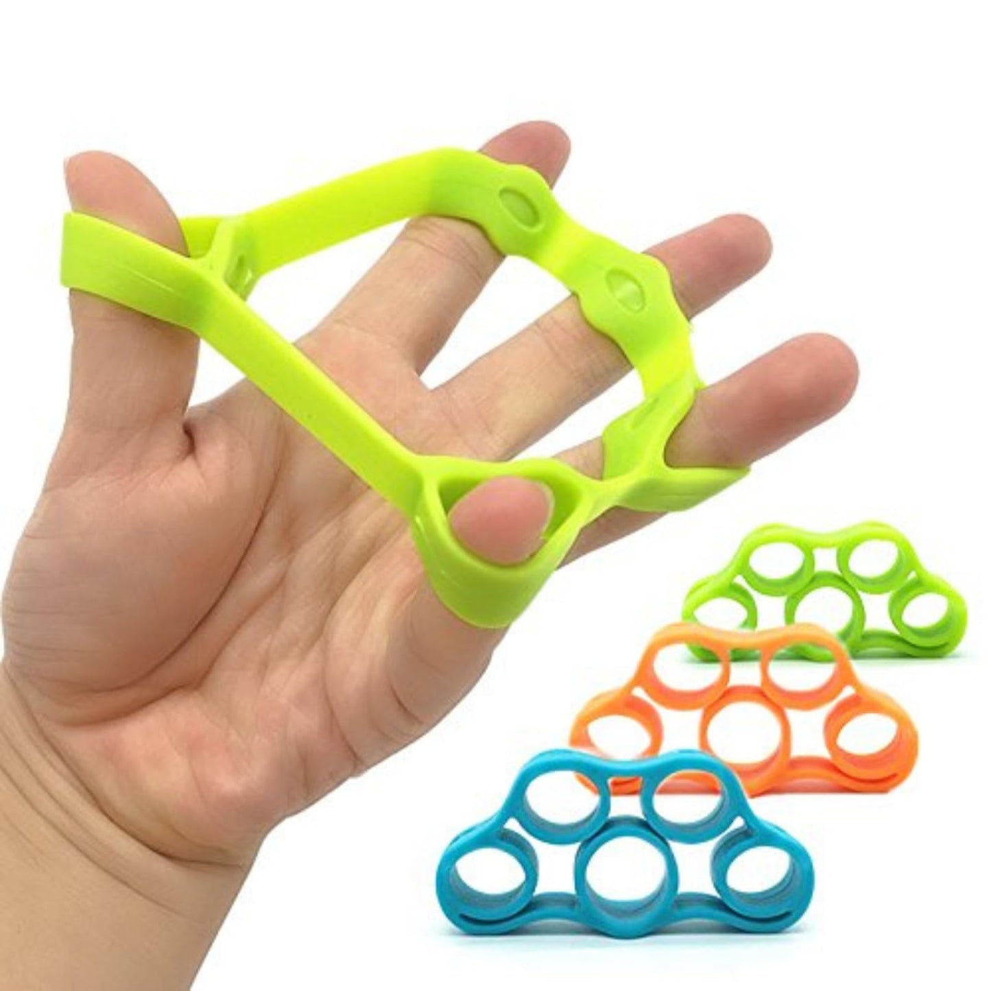 NuRich Finger Stretcher Bands 3 Pack Hand Forearm Exerciser Relieve Joint Pain Strengthen Grip