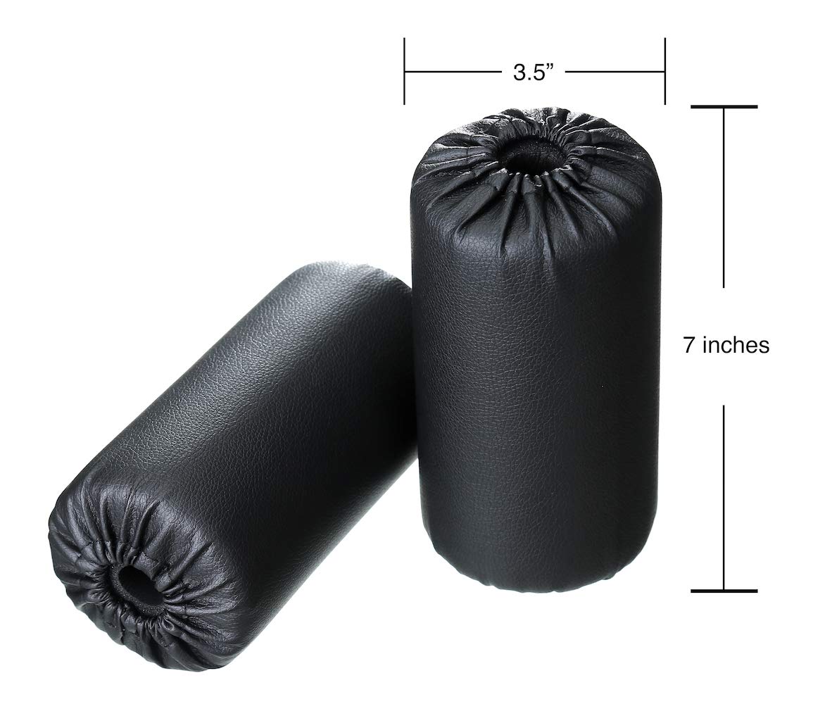 Foam Foot Pads Rollers Set of a Pair (7"x3.5"x20mm) for Home Gym Exercise Machines Equipments Replacements with 1 Inch Rod