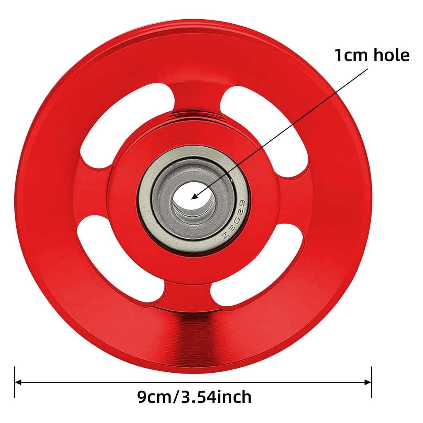 Topfinder Aluminium Alloy Gym Pulley 90 mm (1, Red)