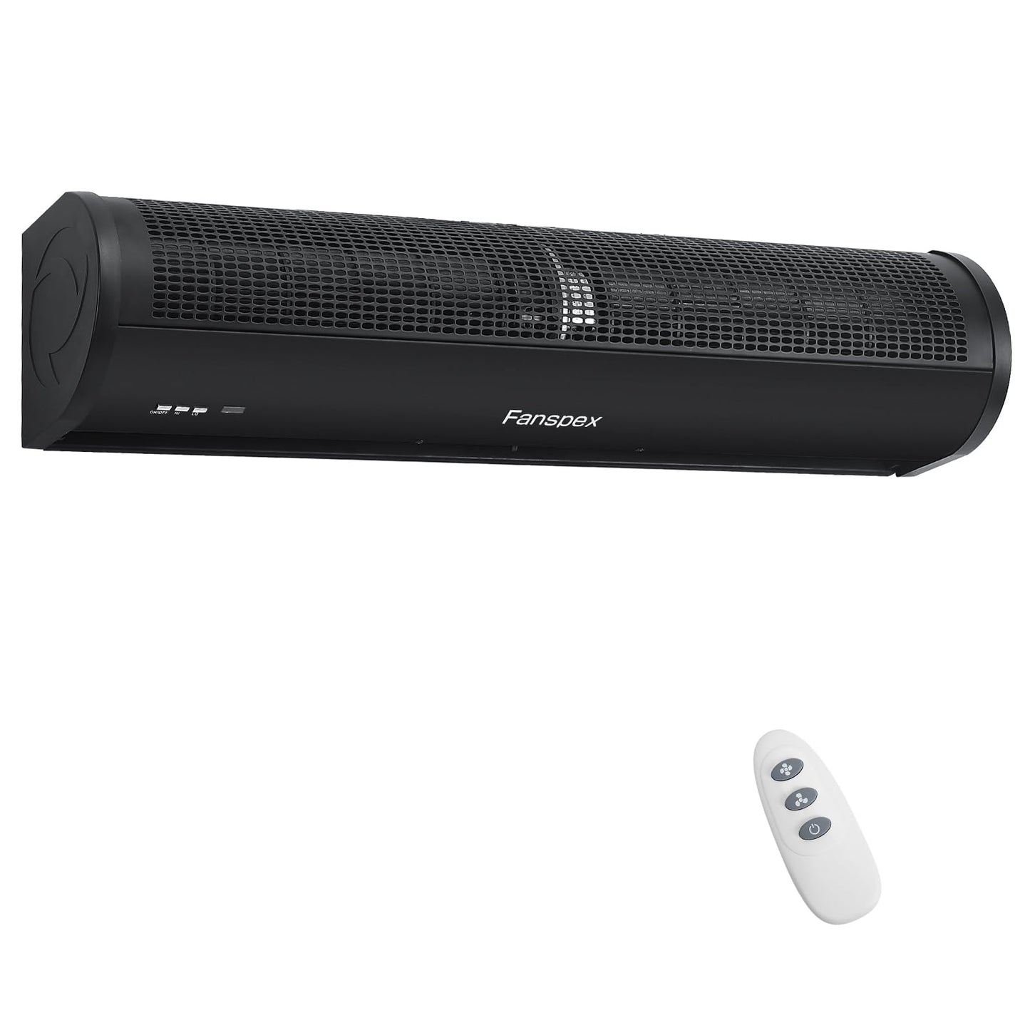 Fanspex 36" Wall Mounted Air Curtain, 2-Speed Commercial Over Door Fan for Home Garage Shop Restaurant, 120W Low Consumption with Magnetic Door Switch (Black)