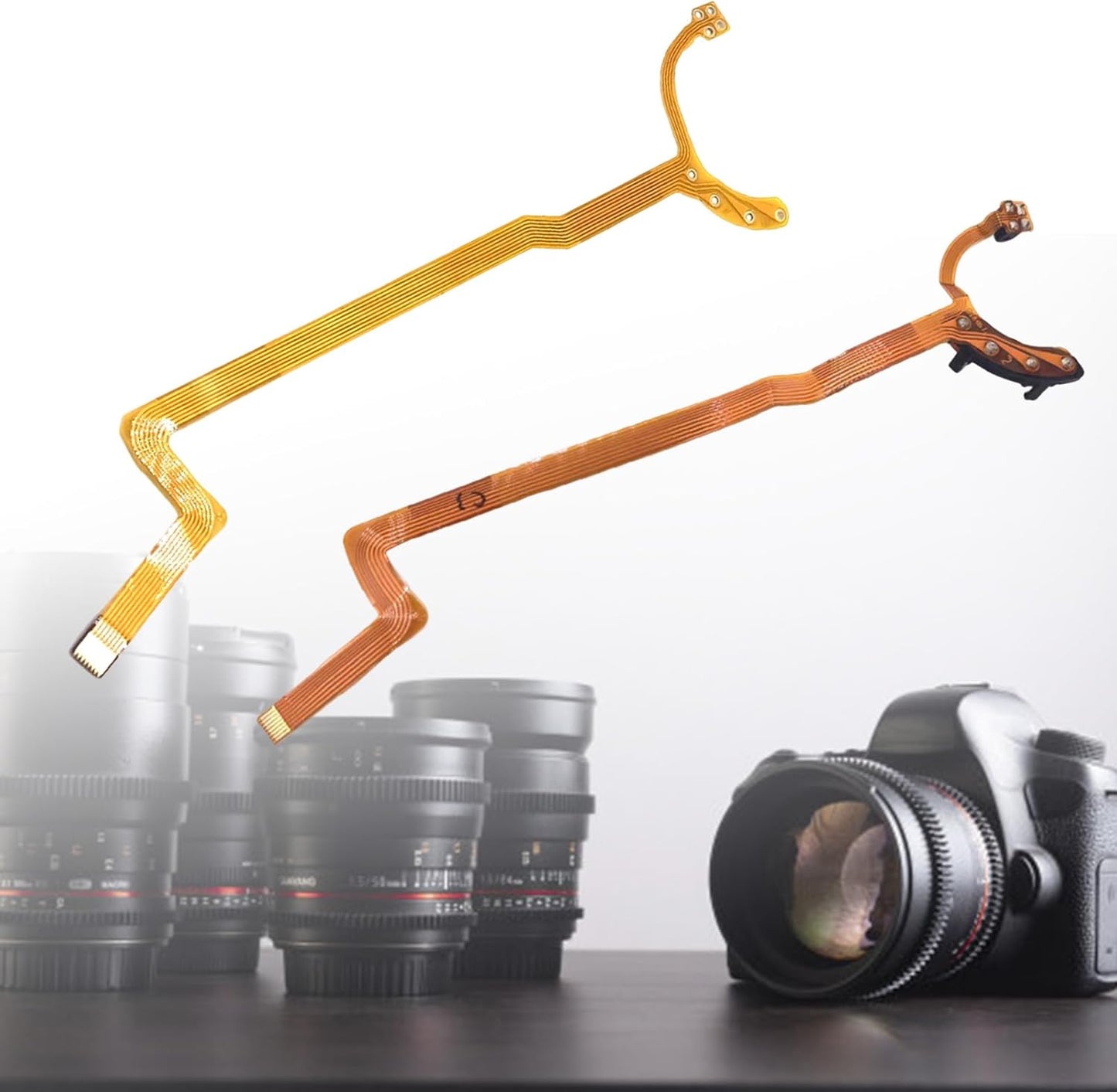Kaeltsyn 18-55mm Professional Lens Apertures Flexible Cable Replacement for EF Repair Part Camera Photography