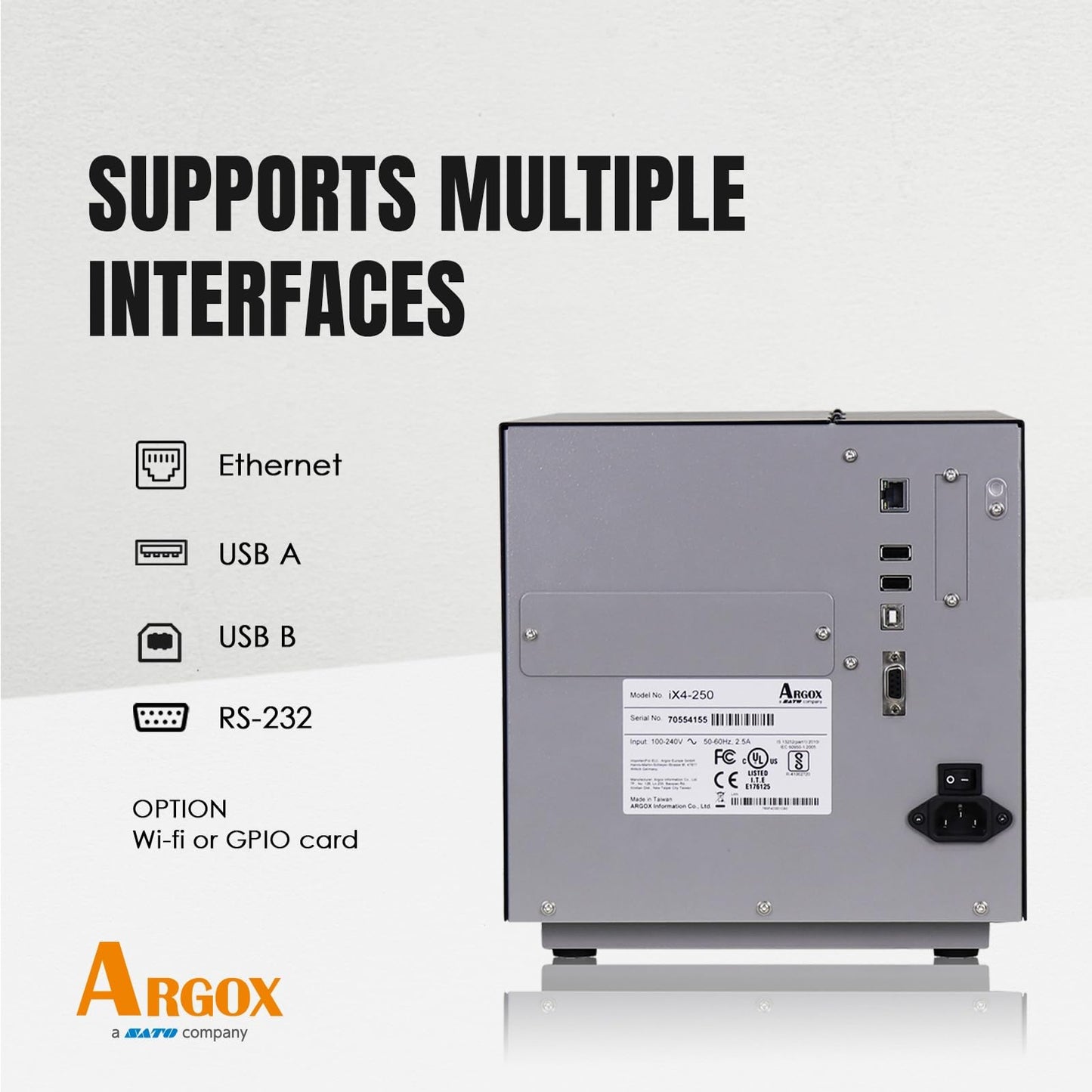 ARGOX Industrial Barcode Solutions Bundle: iX4-250 4" Thermal Transfer Printer (203 DPI, 8ips) & AS-9400 Wired 2D/QR Barcode Scanner | Complete Inventory & WMS Kit | TAA Compliant, Heavy-Duty, Plug &
