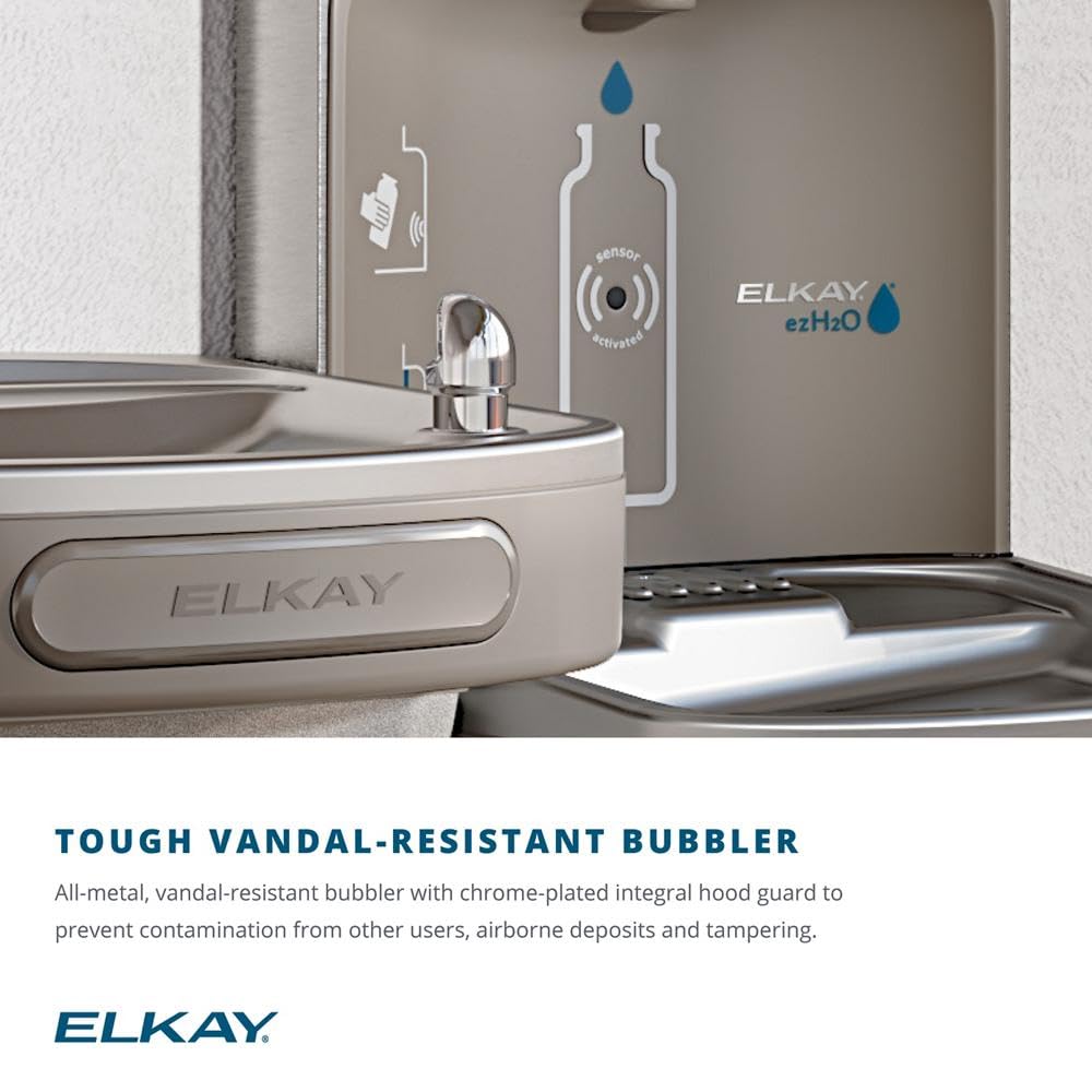 Elkay LZS8WSVRLK Filtered Fountain & EZH2O Bottle Filling Station, Lt. Gray Gran
