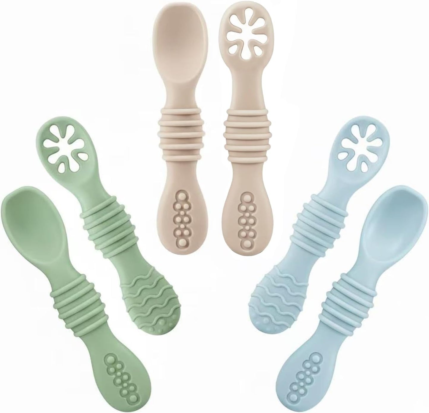 PandaEar 13 Pack Silicone Baby Feeding Spoon