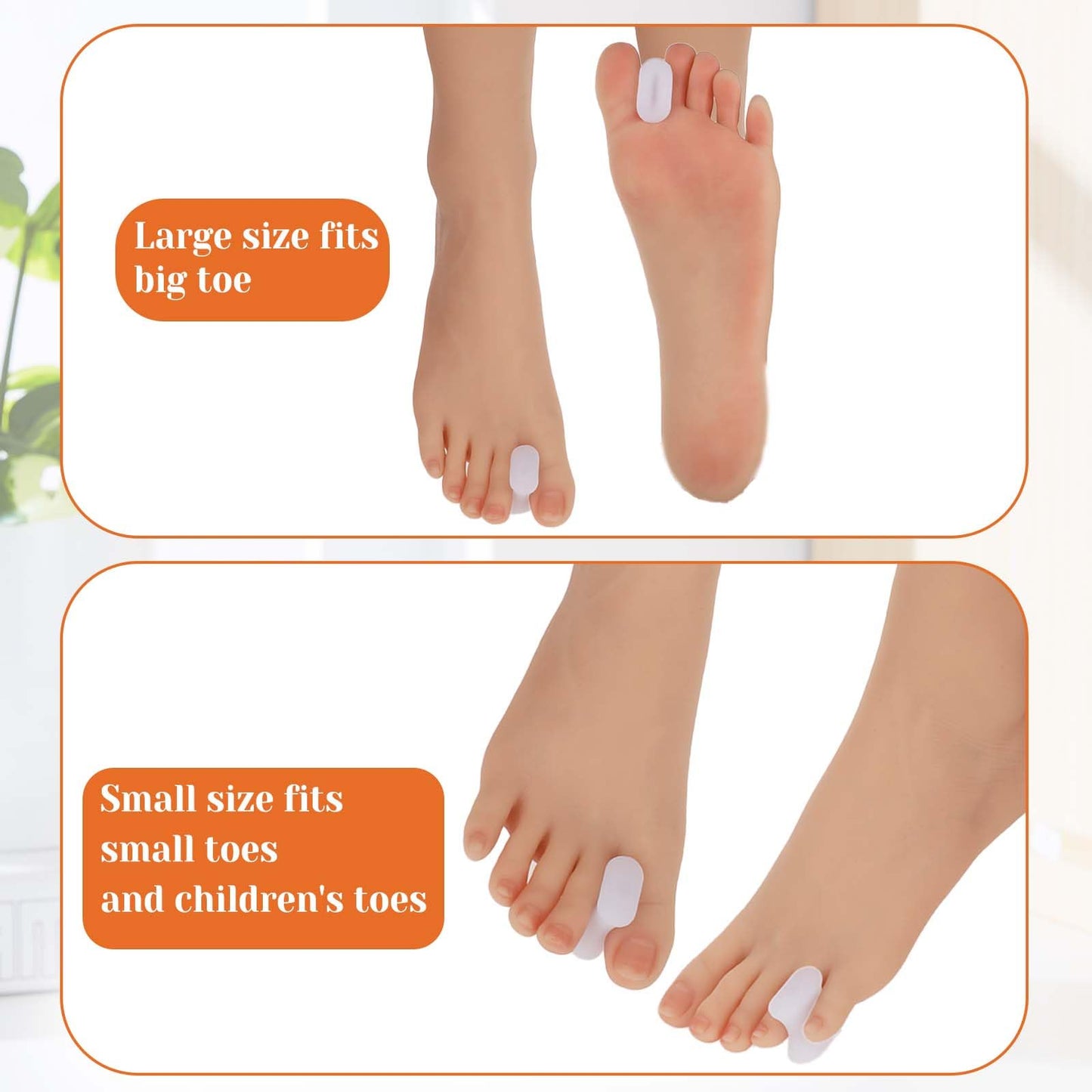 12Pcs Bunion Corrector Gel Toe Separators Soft Toe Spacers Overlapping Toes Pads Gel Orthotics for Men Women Sports Activities Calluses Crooked Toes Hammertoe Straighten Pain Relief (6L)
