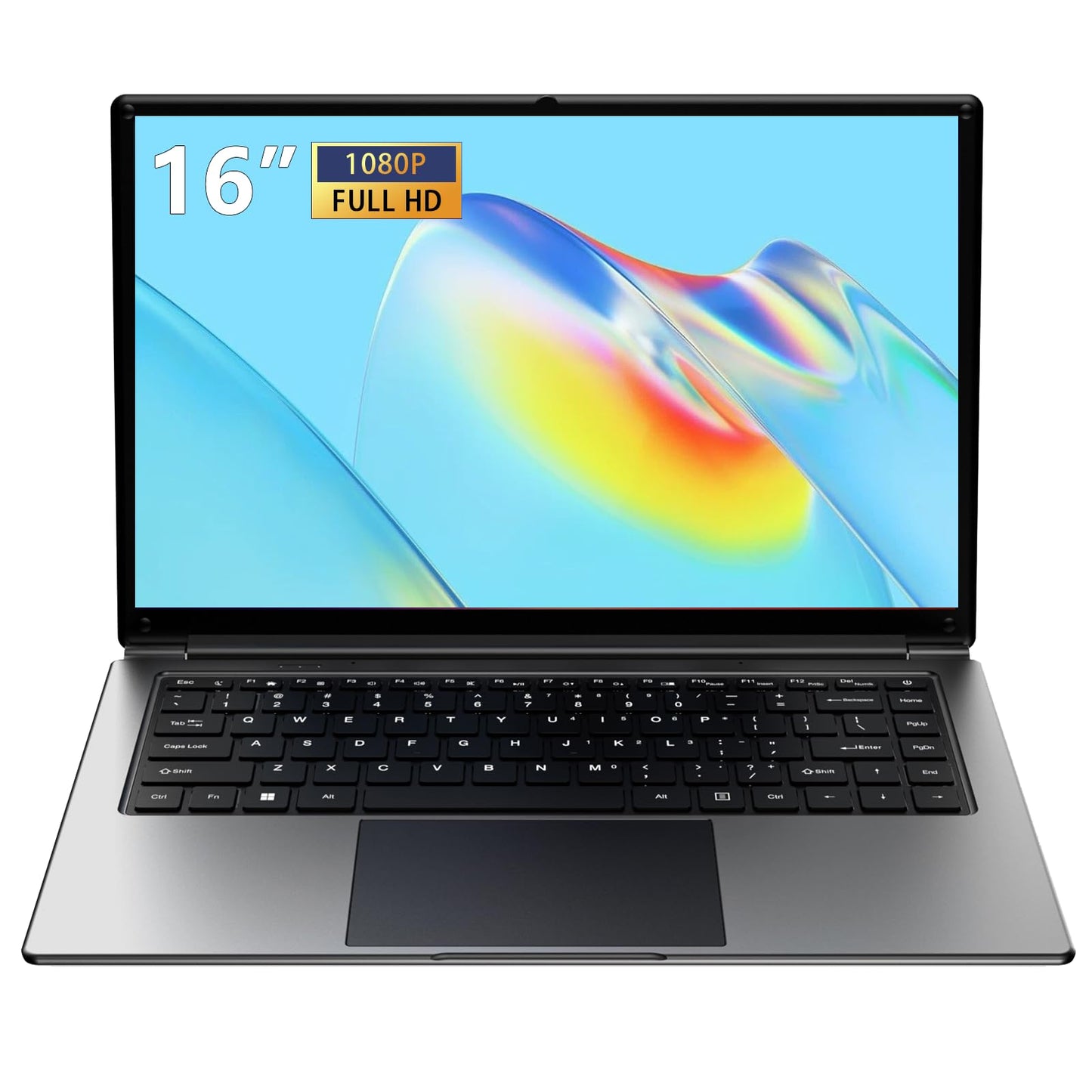 laptop 16-inch , 8GB DDR 256GB SSD portable laptop computer, expandable to 1TB, Pentium quad-core CPU up to 2.64 GHz, 9000mAh battery, interface, USB3.0 interface, dual-band WiFi, webcam, slim laptops