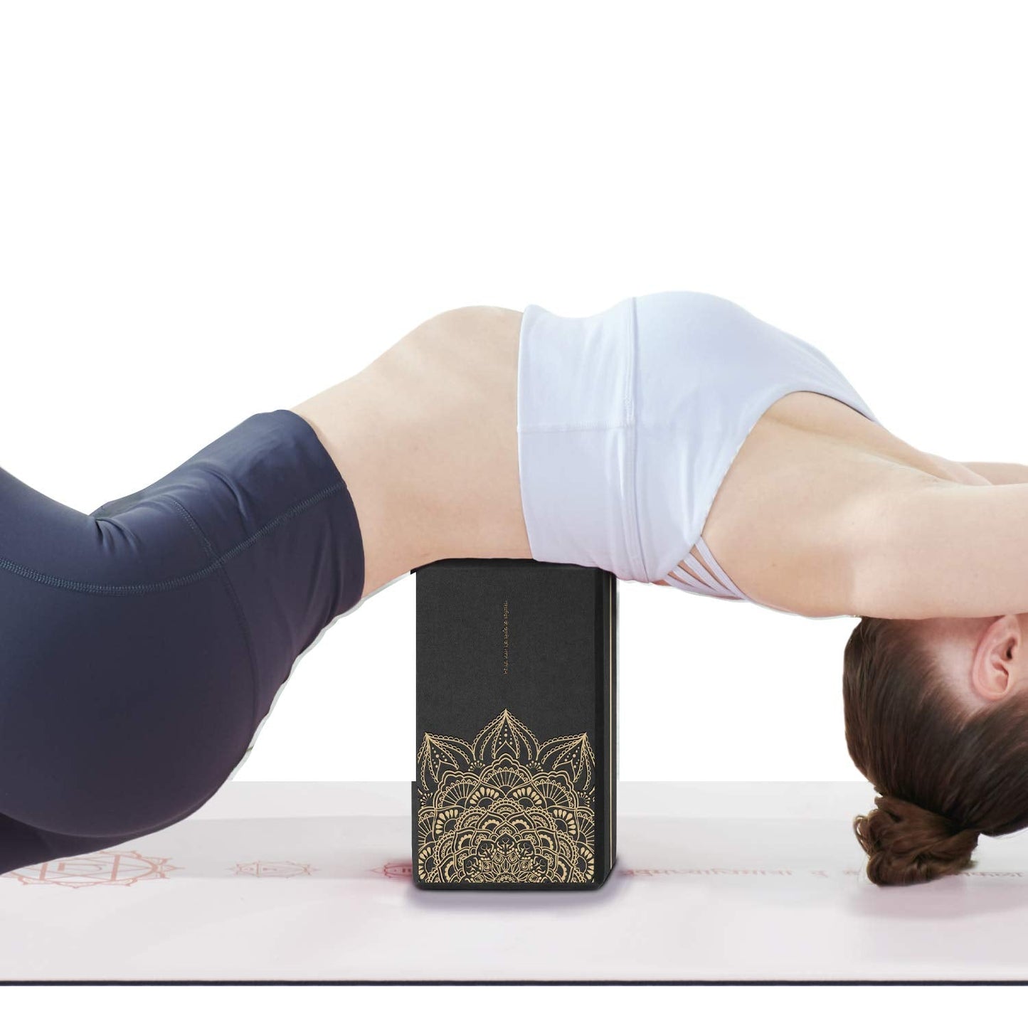 nuveti Yoga Blocks Set of 2, High Density Yoga Brick Foam Blocks to Improve Strength, Flexibility and Balance Brick Foam Blocks (Black)