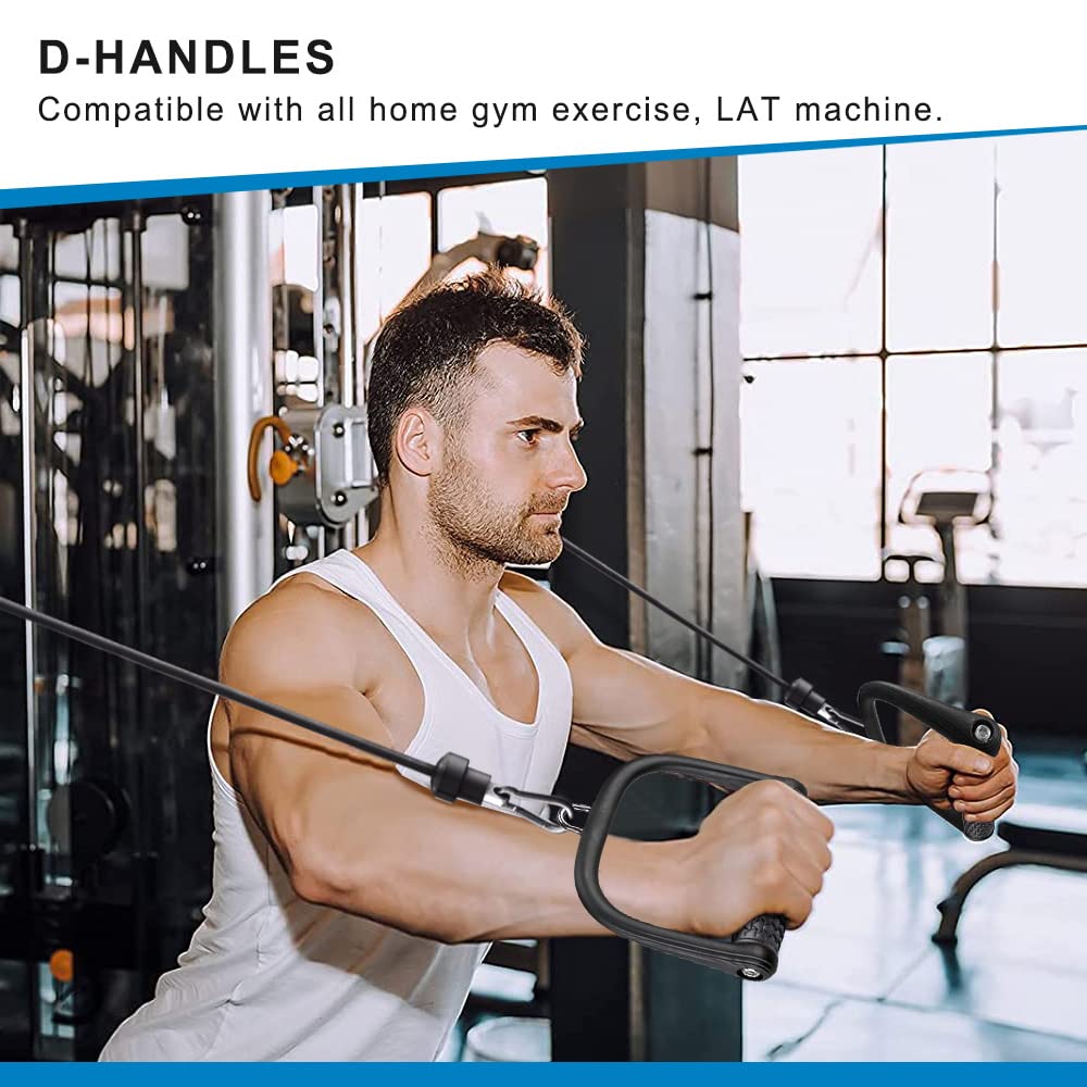 BeneLabel D Handle Cable Attachment, Cable Machine Handles, Non-Slip and Comfortable, Solid Aluminum Alloy Grip, Gym Handles for Cables