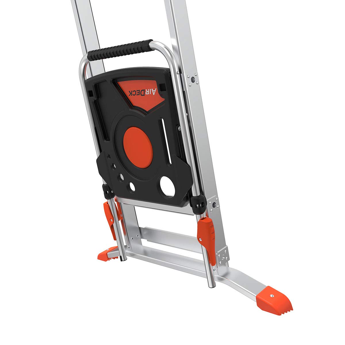 Little Giant Ladders, Select Step with AirDeck Accessory, 5-8 Foot, Stepladder, Aluminum/Orange
