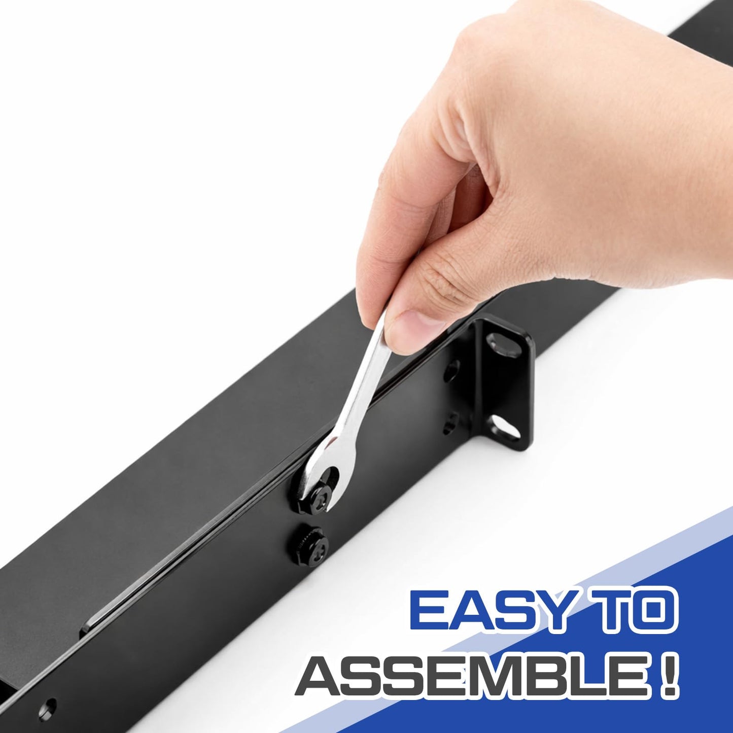 Shimeyao 1 Set 1U Rack Mount Rails Universal 4 Post Server Rack Rail Shelf 24-36 Inch Adjustable Depth 220 lb Capacity for 1U Server Shelf Computer Cabinets Network Equipment IT Accessories