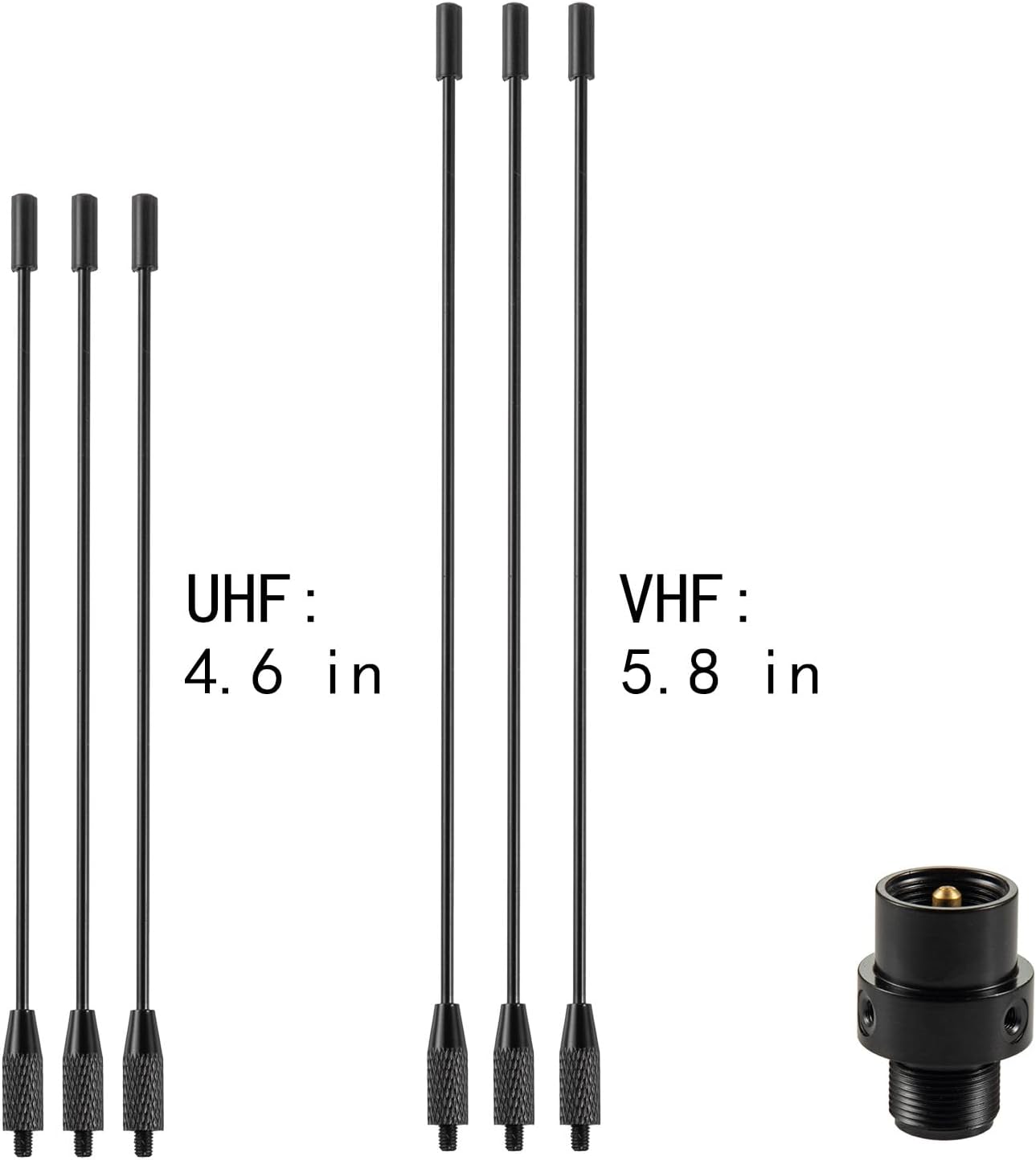 eifagur 136-174MHz 400-470MHz PL259 UHF VHF Dual Band Magnetic Base Mount Soft Whip Antenna with Ground Plane Kit