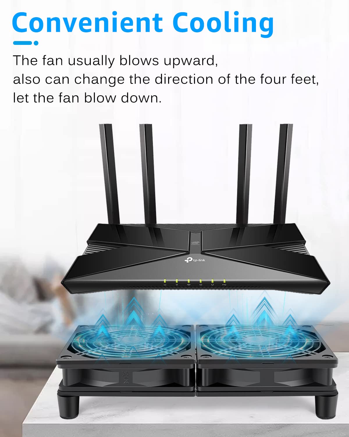 3 5V 120mm GDSTIME Quiet Router Fan Cooler with Speed Control, L/M/H, DC USB Powered Dual Computer Cooling Case Fan
