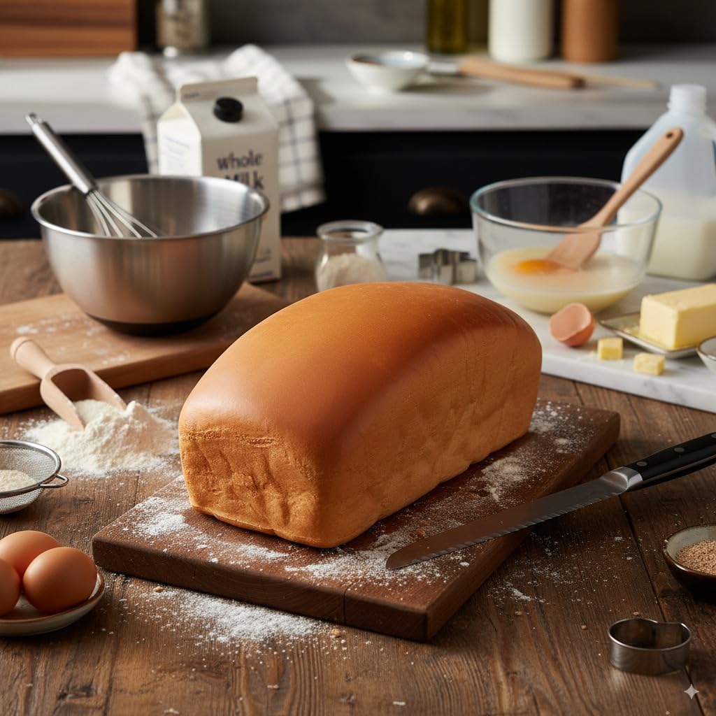Realistic Fake Bread Decoration - Artificial Square Bread Model for Kitchen Display