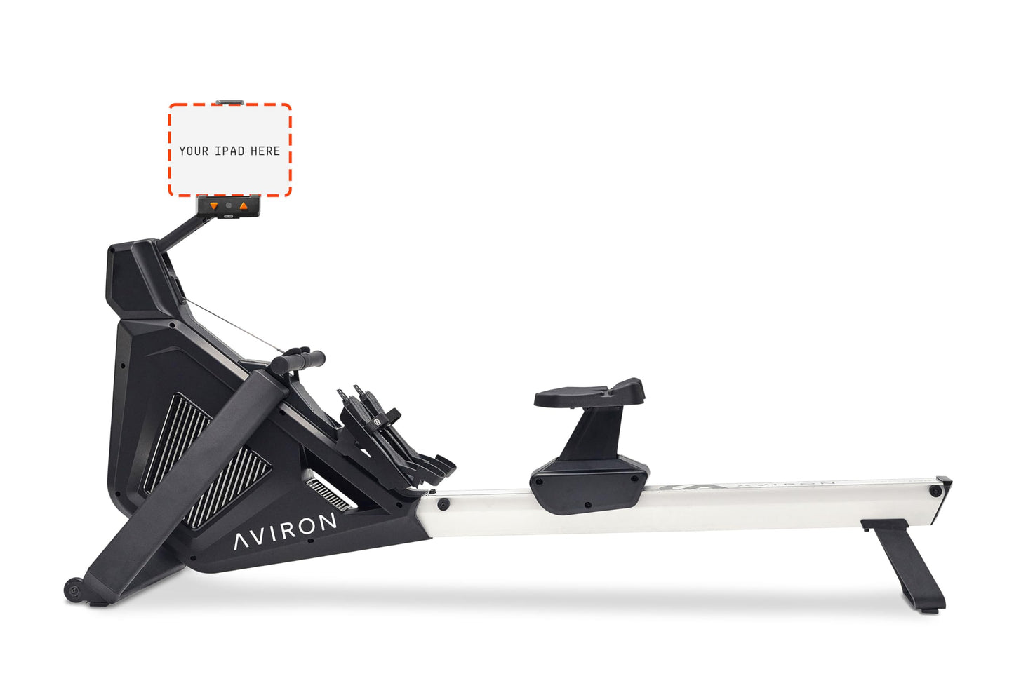 Aviron StrongGo Rowing Machine -Compatible with iPad—Dual Air & Magnetic Resistance Up to 100 lbs | Game-Based Workouts, Compact Storage Design