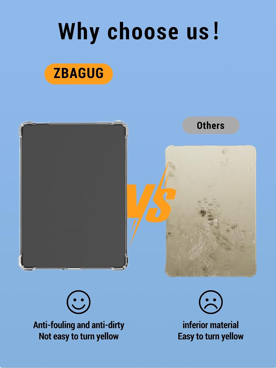 ZBAGUG B6 (6 inch) Case for Bigme Color Ebook Reader E-Paper Tablet, TPU Ultra-Slim Shockproof Soft Cover