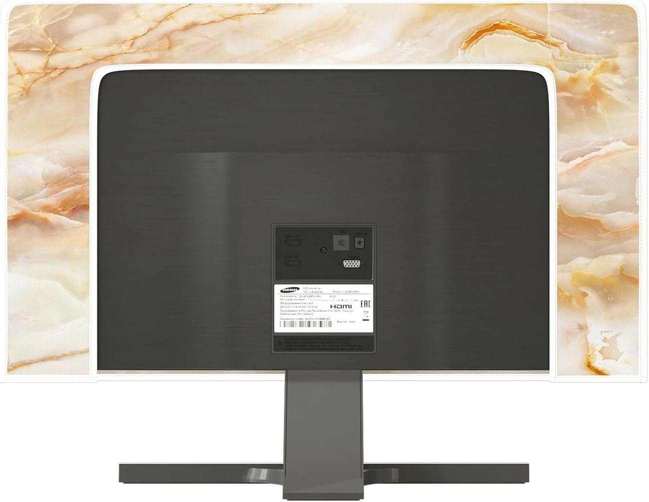 22, 23, 24, 25 Inch Baocicco Abstract Computer Monitor Cover with Marble Design Aesthetic Laptop Computer Cover