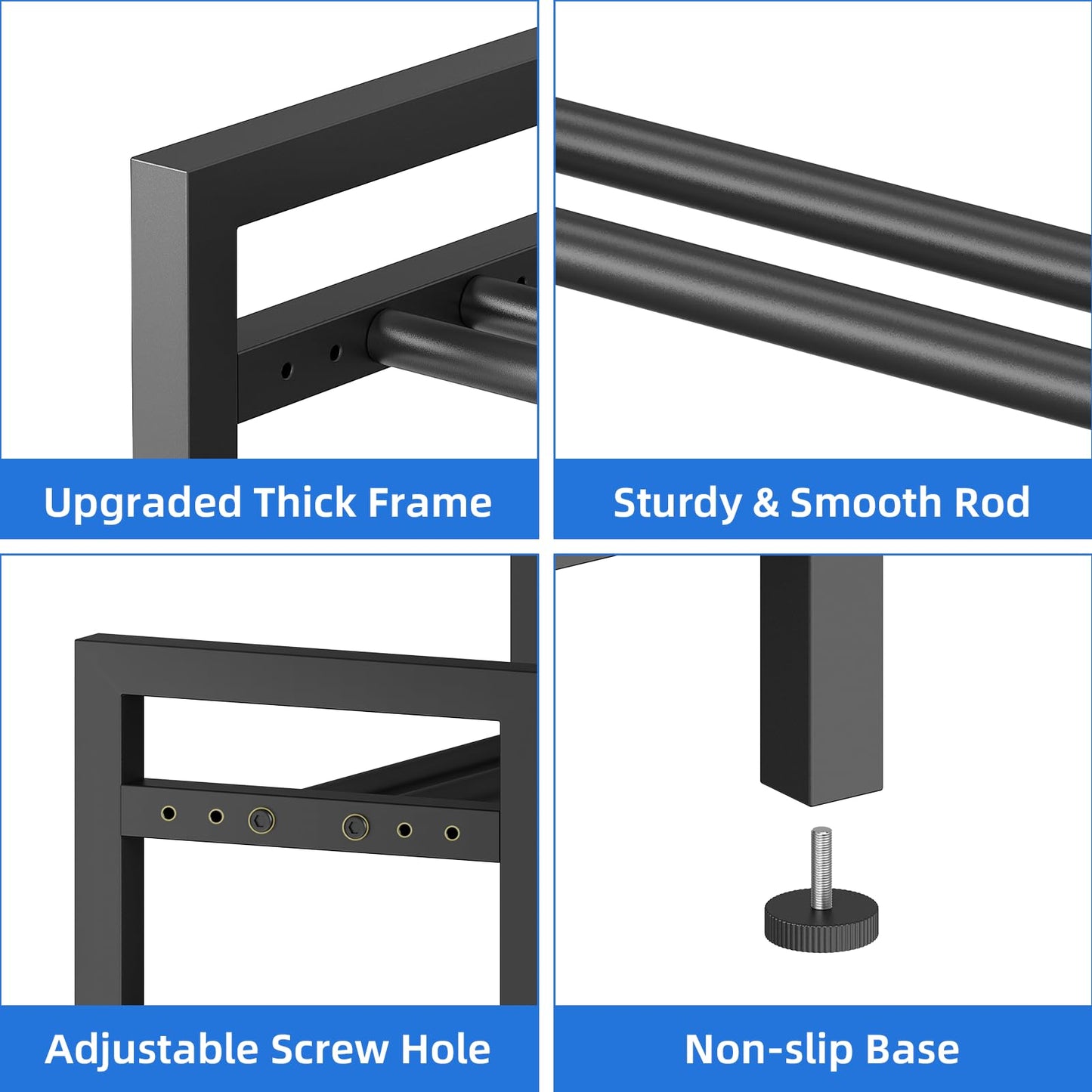 4 Tier Dumbbell Rack,Adjustable Weight Rack for Home Gym,Heavy Duty Weight Stand,800LBS Capacity Kettlebells Storage,Workout Equipment Organizer (Rack Only)
