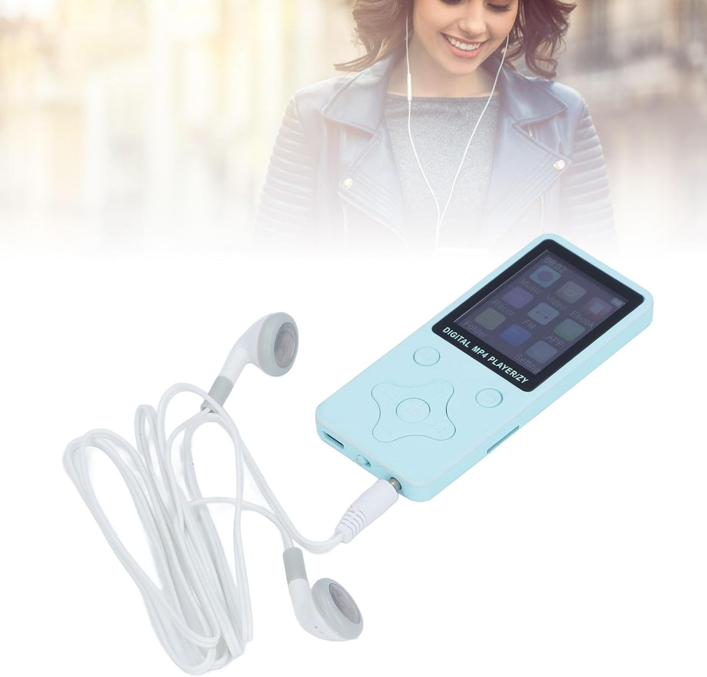 Zopsc 64GB MP3 MP3 64GB 1.8 Inch Player, HiFi Lossless Sound Portable Player with Memory, LCD Screen Bluetooth Music