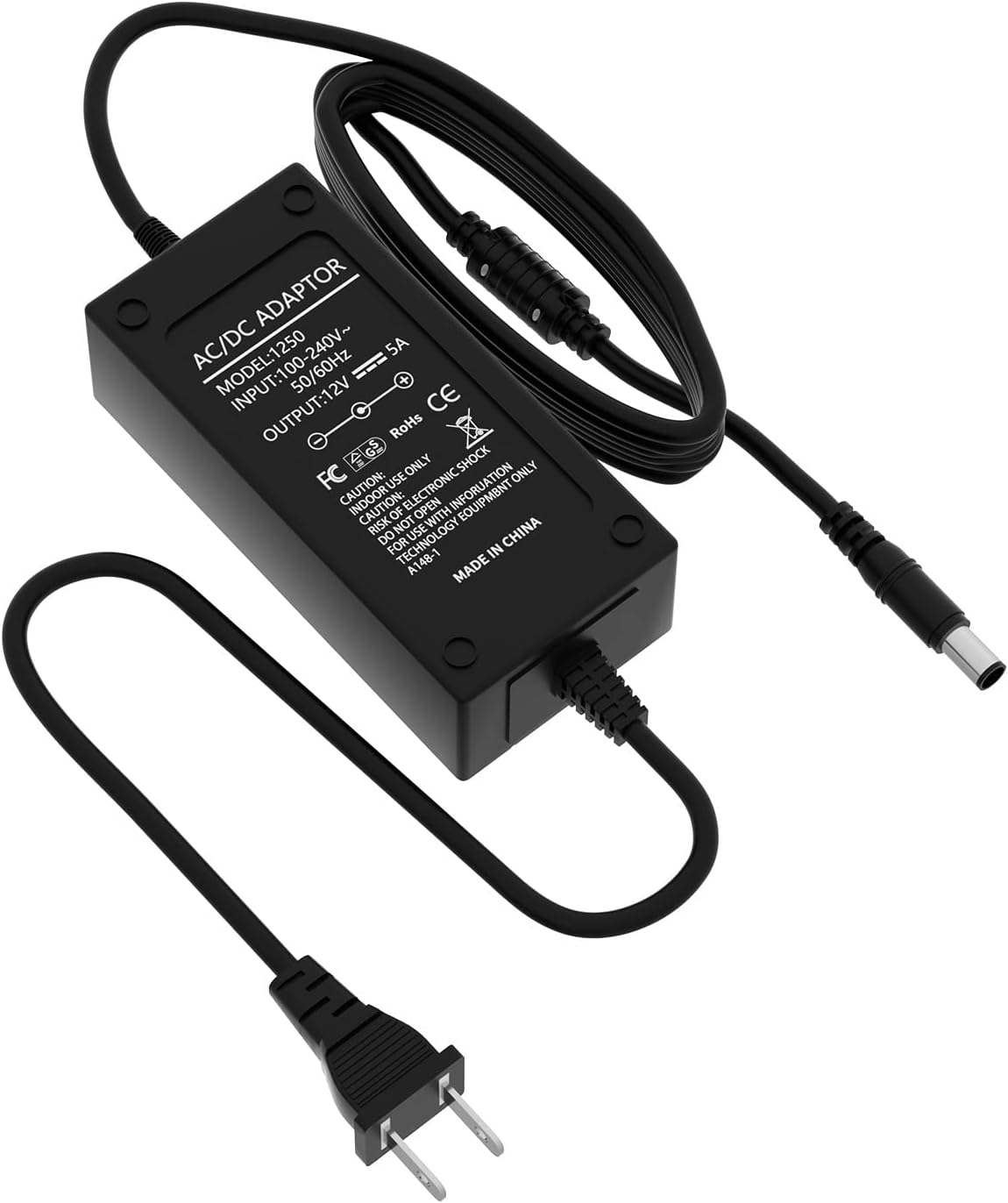DUOFU365 12V 5A 5A 100V -240V 12V Power Supply Adapter Converter Transformer AC to DC for LED Strip Light LCD Monitor