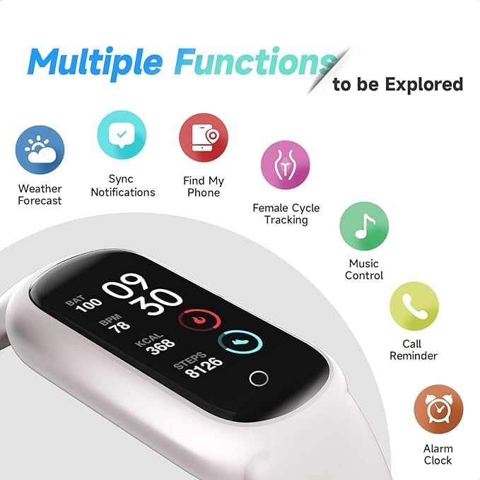 Fitness Tracker Watch with Heart Rate/Sleep Tracker/IP68 Waterproof, Activity Tracker with Pedometer Step Counter, Health Watch for Women Men with 14 Sports Compatible Android iOS, Beige