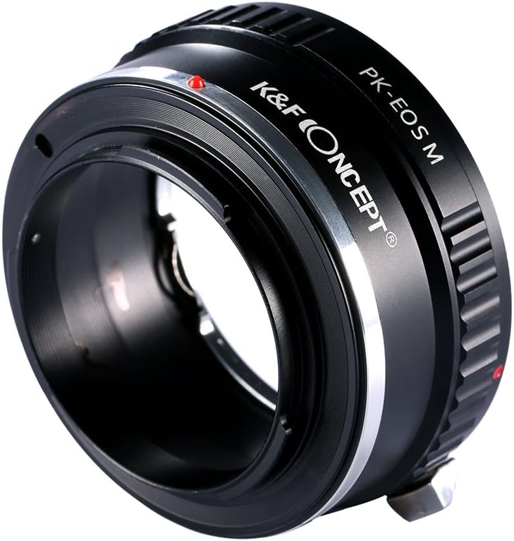K&F CONCEPT M Mount Adapter for Canon EOS M Cameras - Compatible with Pentax K Lenses