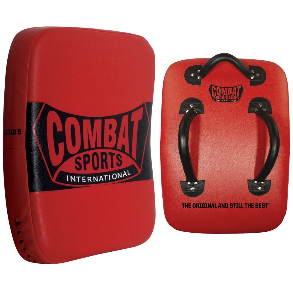 Combat Sports Big Kick Shield Pad - Muay Thai, MMA & Kickboxing Striking Target - 24" x 17" x 5.5" Synthetic Leather Blocking Dummy for Coaches and Trainers