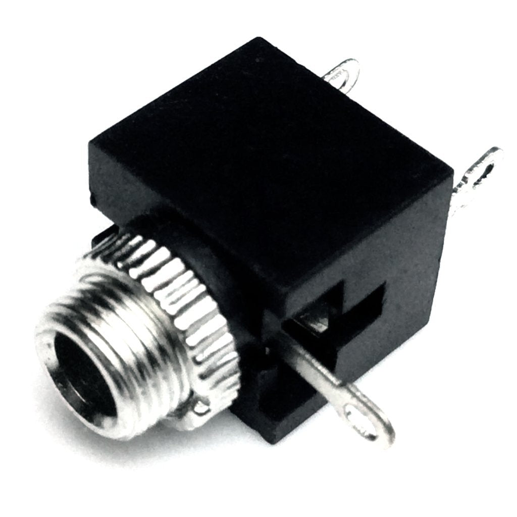 3.5mm 2 Pack CESS Black Mono TS Socket, Soldering Type, Panel Chassis Mount