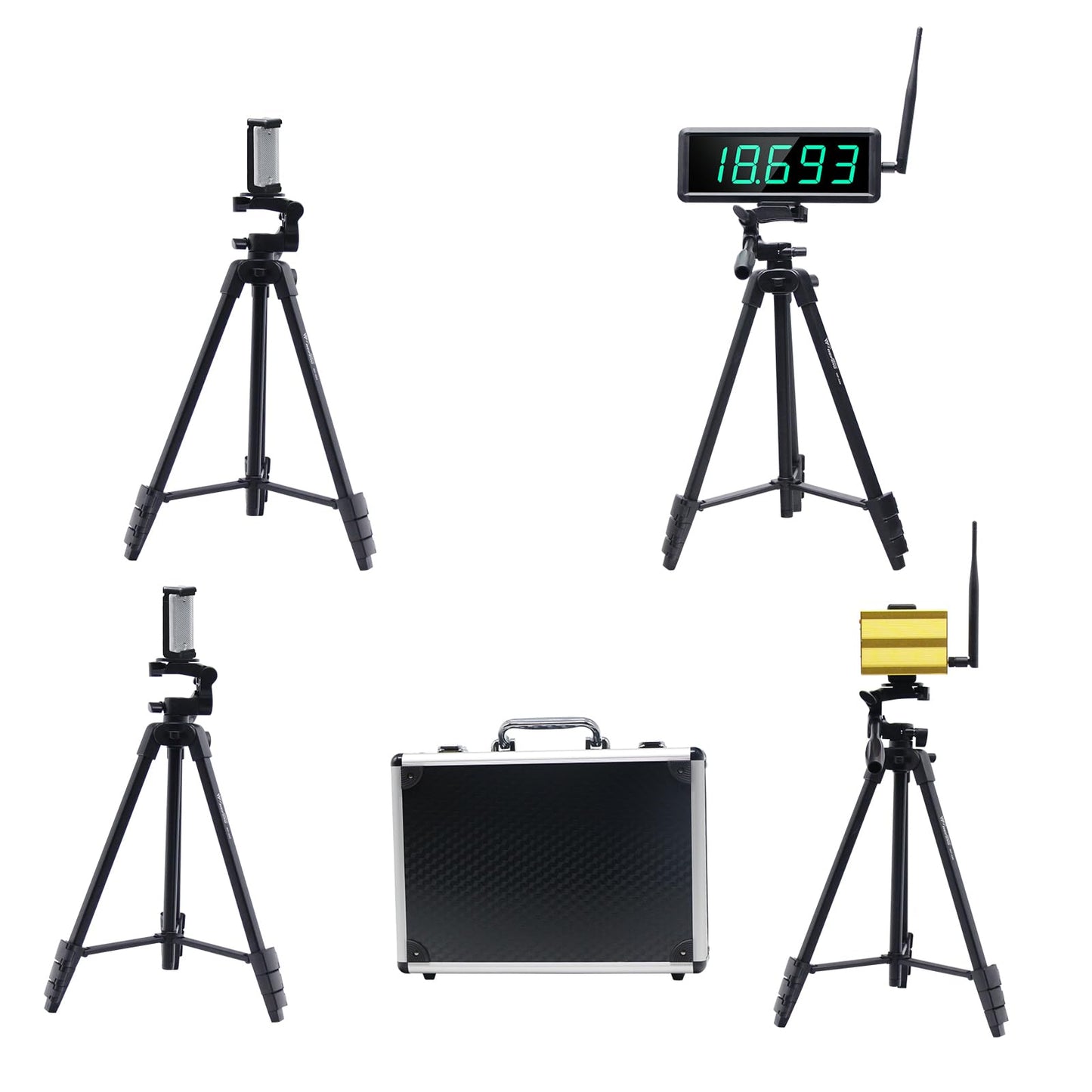YZ Laser Timer for Sprints, Laser Sprint System, Track Laser Timer Stopwatch, Lap/Speed Training/Track Field/Running/Football(High Stand)