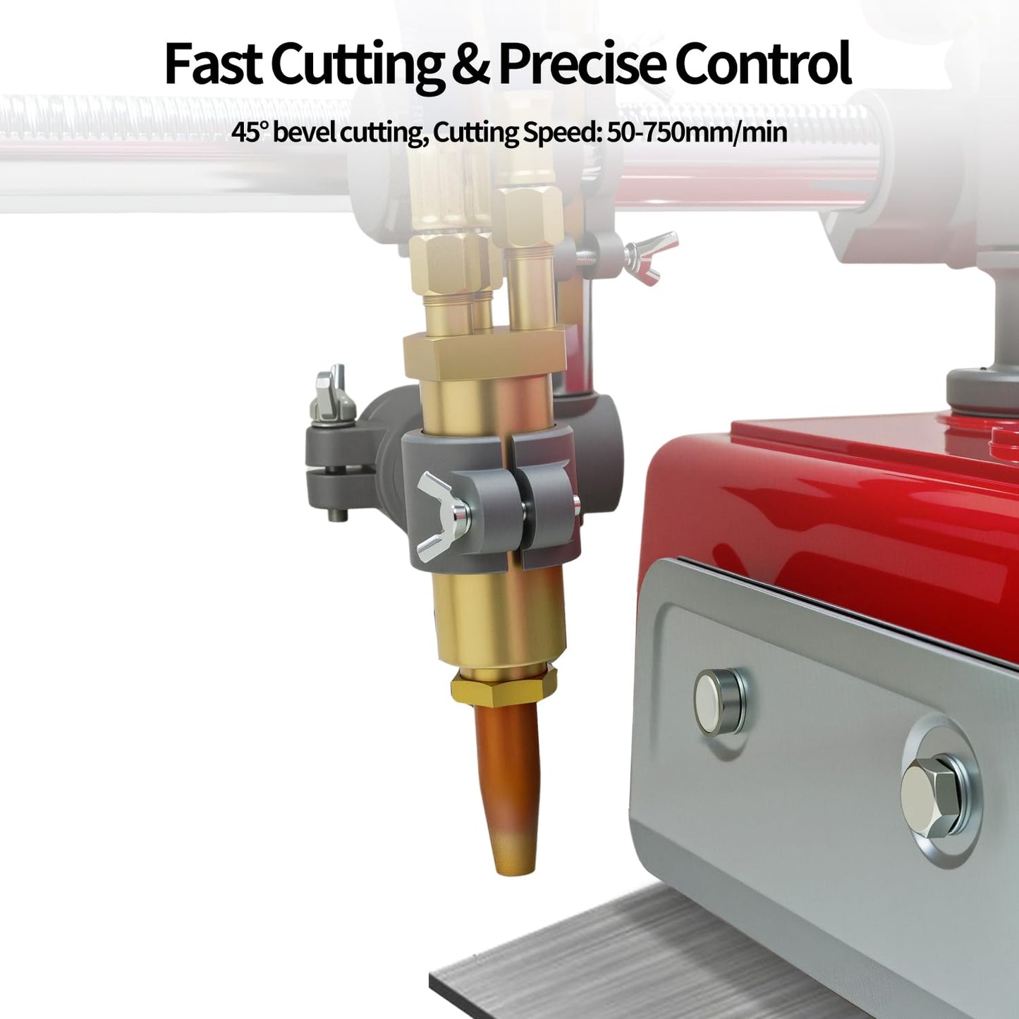 Torch Track Burner Cutting, CG1-30 Semi-automatic Straight Linear Gas Cutter 8~100mm Efficient Gas Cutting Portable Flame Cutting Machine Track Burner Cutter Torch Gas pipe Cutter(Acetylene + Oxygen)