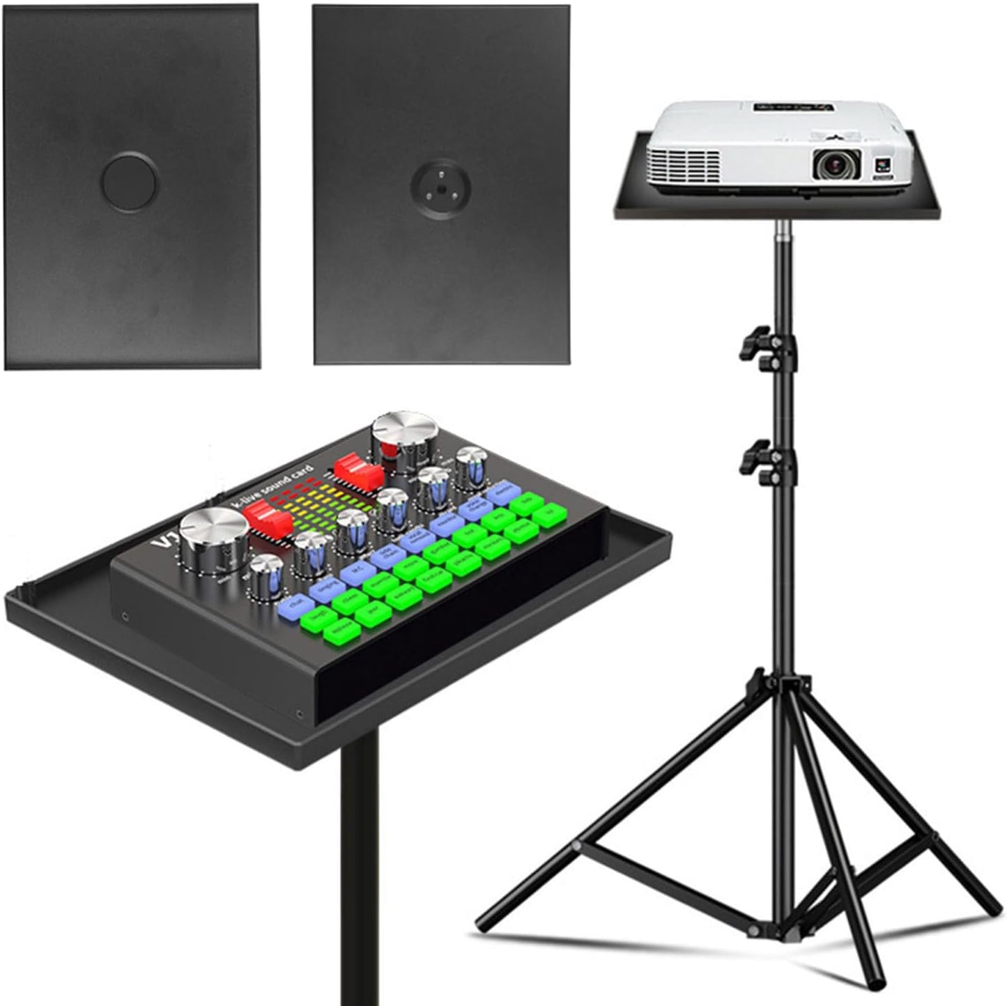 ZUDILYO 1/4" 9.84x7.08 Inch Projector Tray Laptop Tray Platform Holder Pallet for Screw Tripod Stand for Office, Home