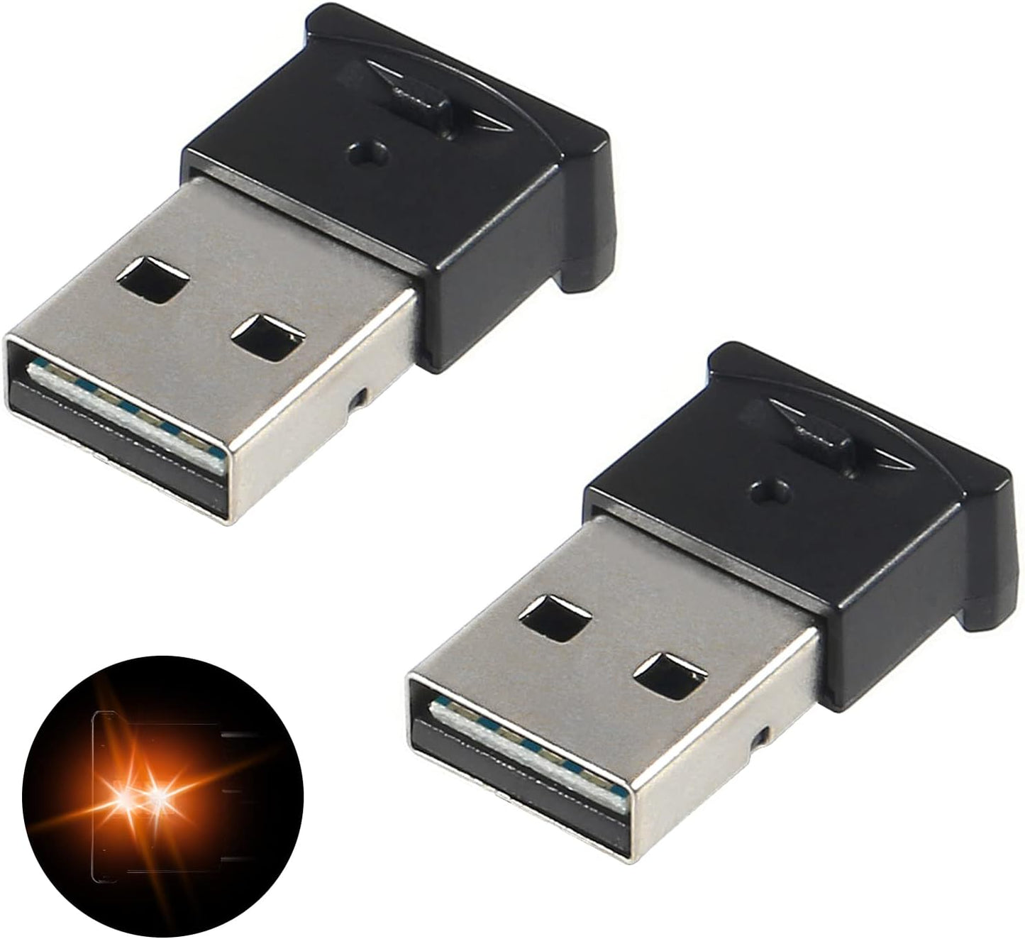 AITIAO 2 Light,8 5V Pcs Mini USB LED Color Adjustable and Brightness Night Light,RGB Car LED Interior Lighting DC Smart