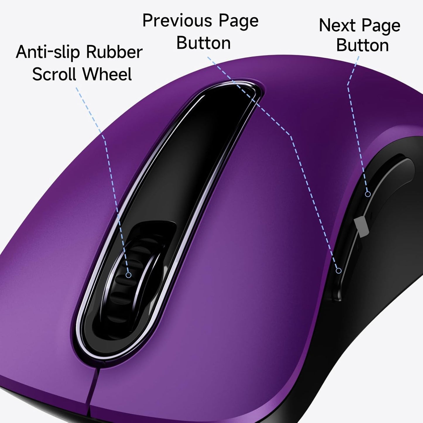 memzuoix 1400 5FT 5 Wired Mouse, USB Computer Mouse DPI Mobile Optical Mouse Ergonomic Design Computer Mice with Cord