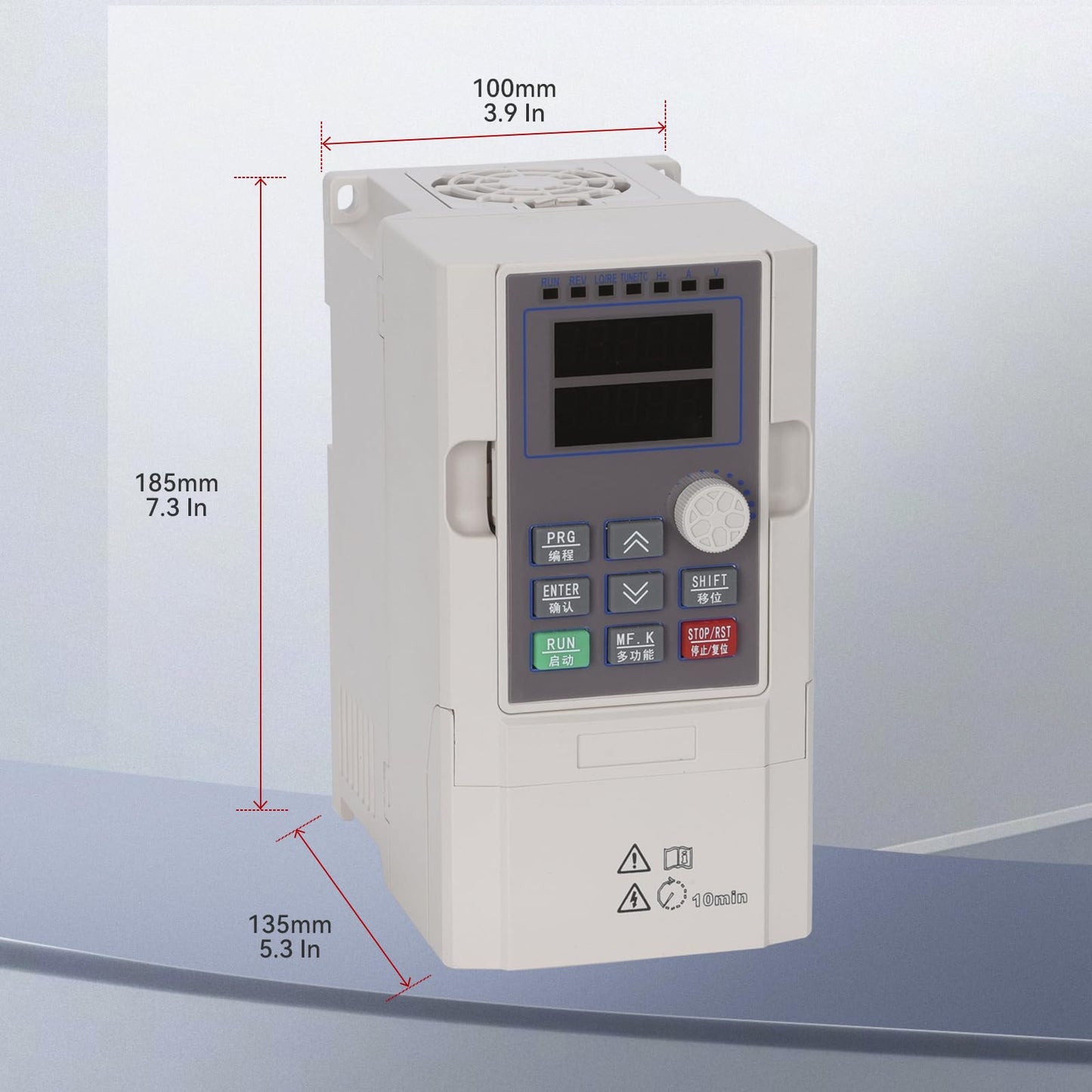 MOLLOM VFD 5.5KW 7.5HP 13A 380V Single or Three Phase Input to 3 Phase 0-3000 Hz Output Variable Frequency Drive Inverter for Spindle Motor CNC Speed Control