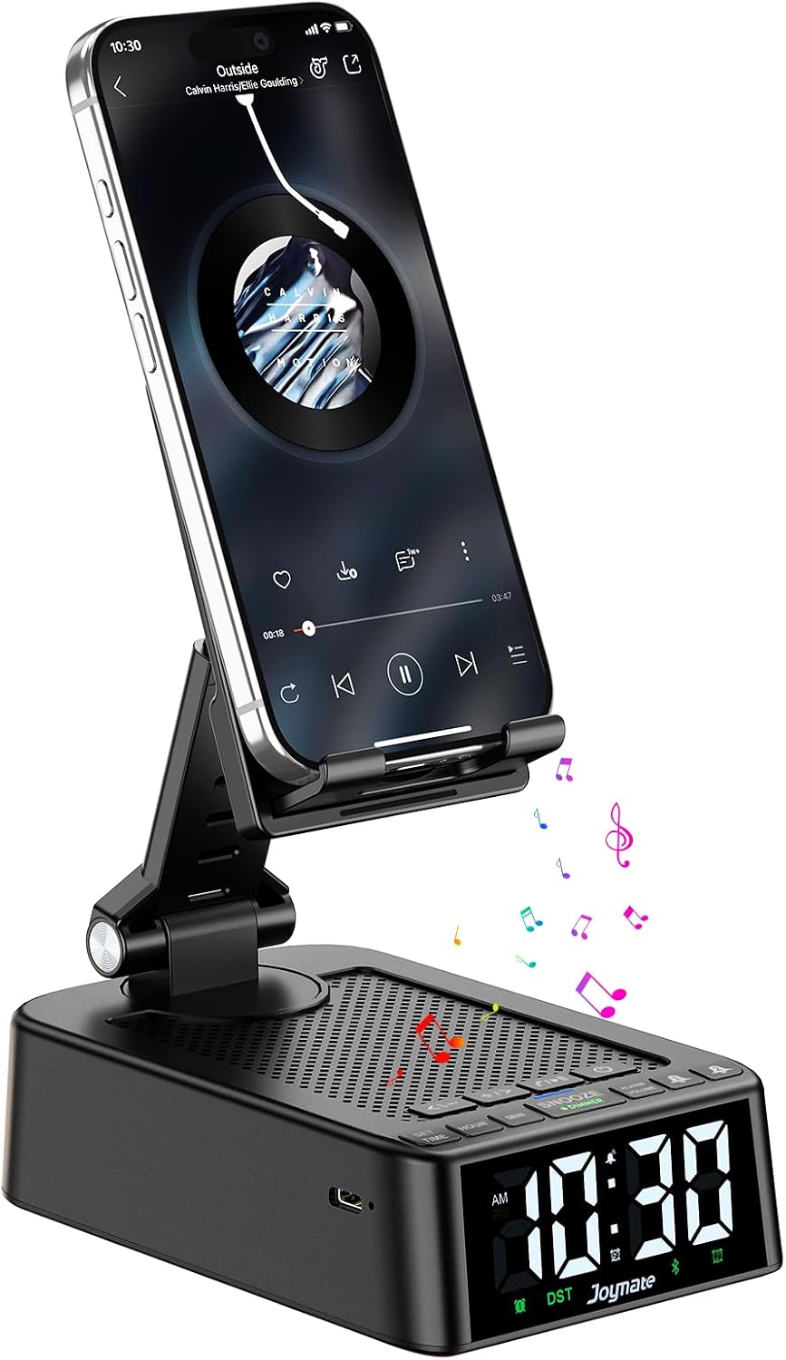 Joymate 360 Gifts for Men and Women, Phone Stand with Bluetooth Speaker and Rotable Angle Adjustable Phone Holder