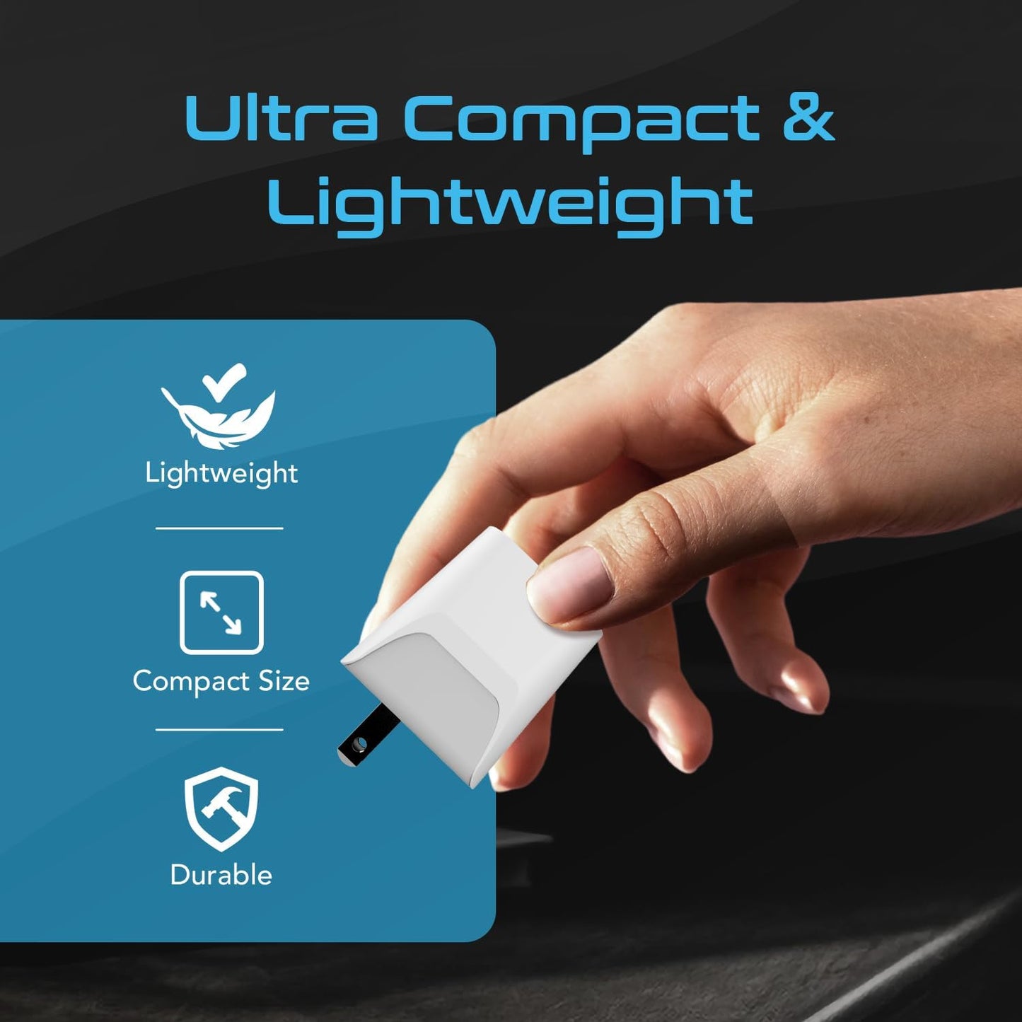 Ceptics (CTU-6) Japan, Philippines Travel Adapter Plug with USB-A + USB-C - Usa Input - Type A - Ultra Compact