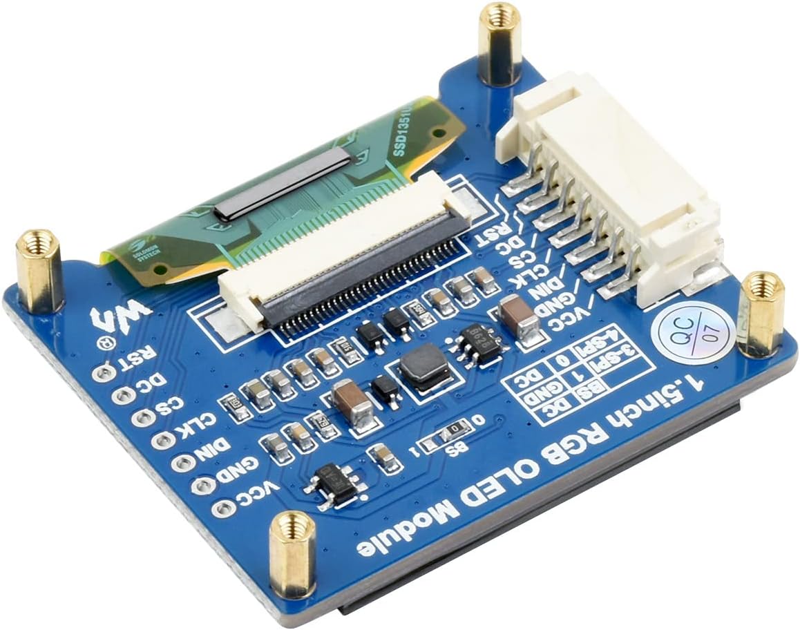 waveshare 1.5inch 128x128 16-bit (65K Communicating RGB OLED Display Module Pixels High Color Colors) with Embedded