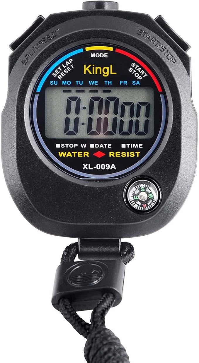 KingL Digital Stopwatch Timer - Interval Timer with Large Display (Stopwatch*5)