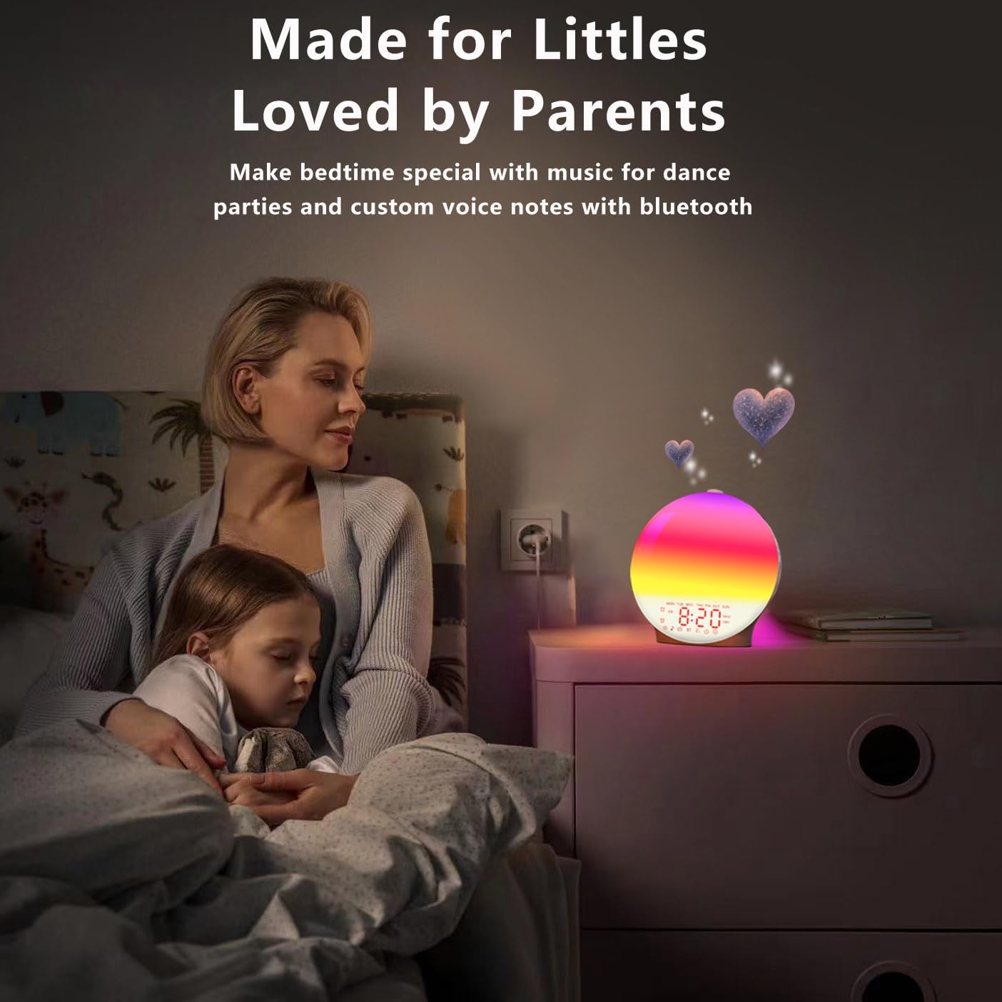 2025 17 5W 22 Upgraded Wake Up Light Sunrise Alarm Clock for Bedroom, Nightlights, Sound Machine with Bluetooth