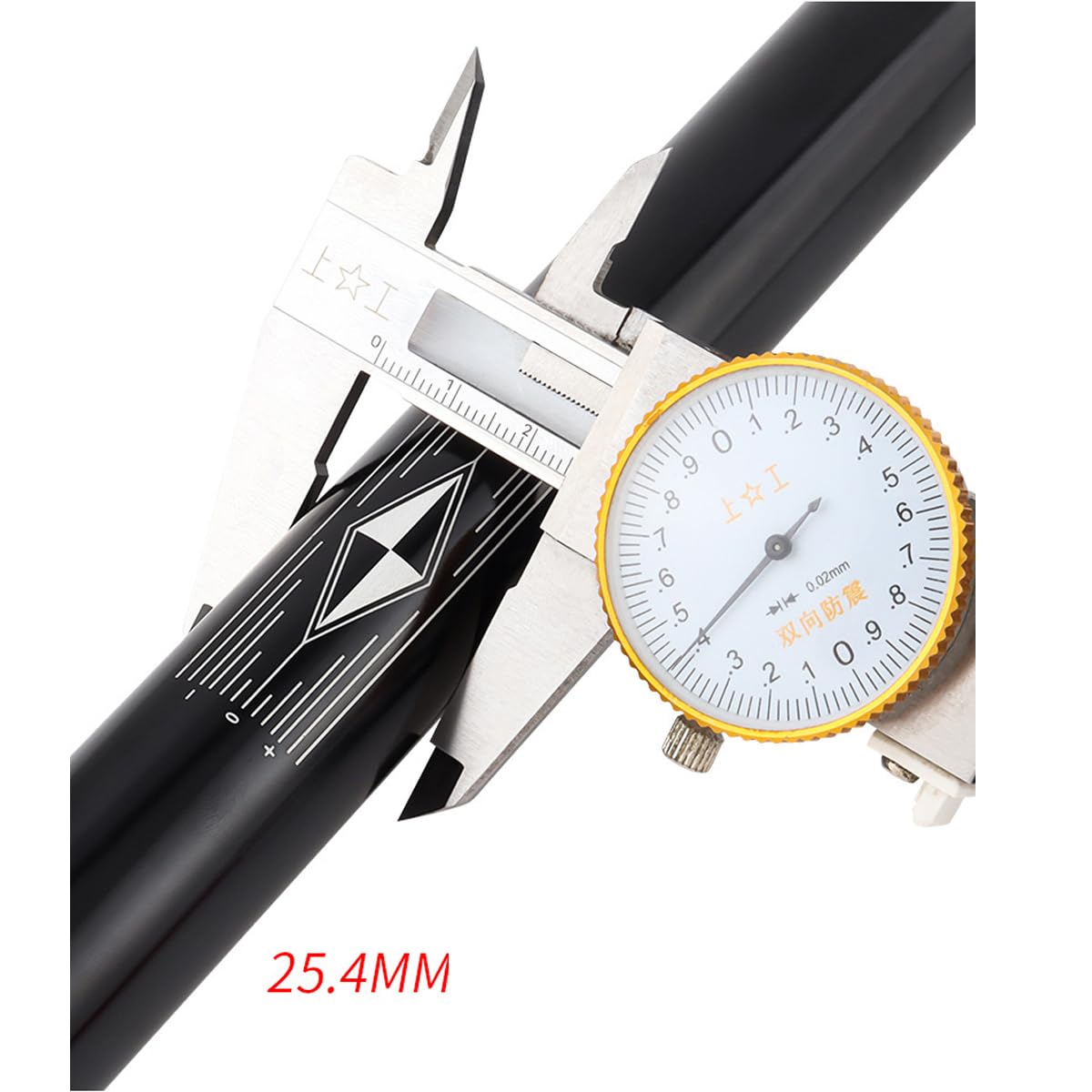 HOUSON 25.4mm bicycle handlebar, aluminum straight handle MTB bicycle riser bar for road bike MTB mountain bike (375mm length)