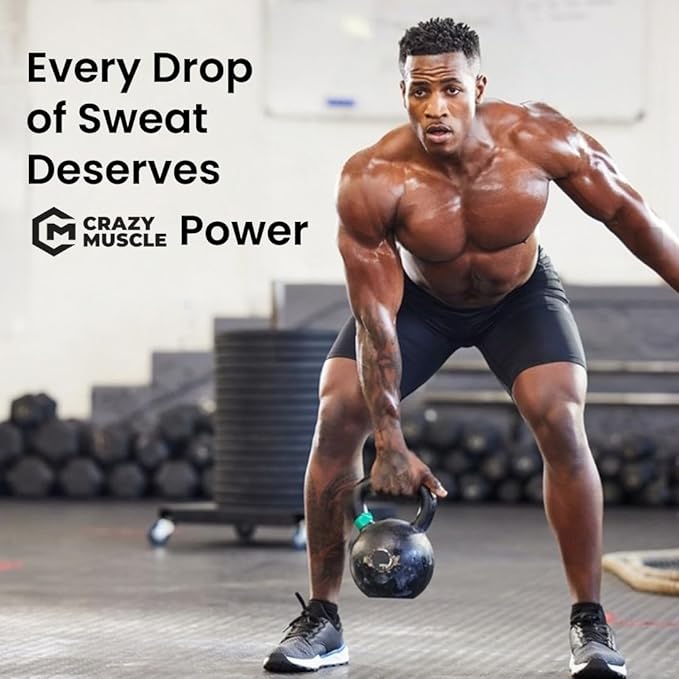 Crazy Muscle Creatine Monohydrate Powder, 5000mg Premium 3X ThreeAtine Pre Workout Mass Gainer, High Absorption Easy to Take Powder Optimum Performance for Men & Women, 30 Servings