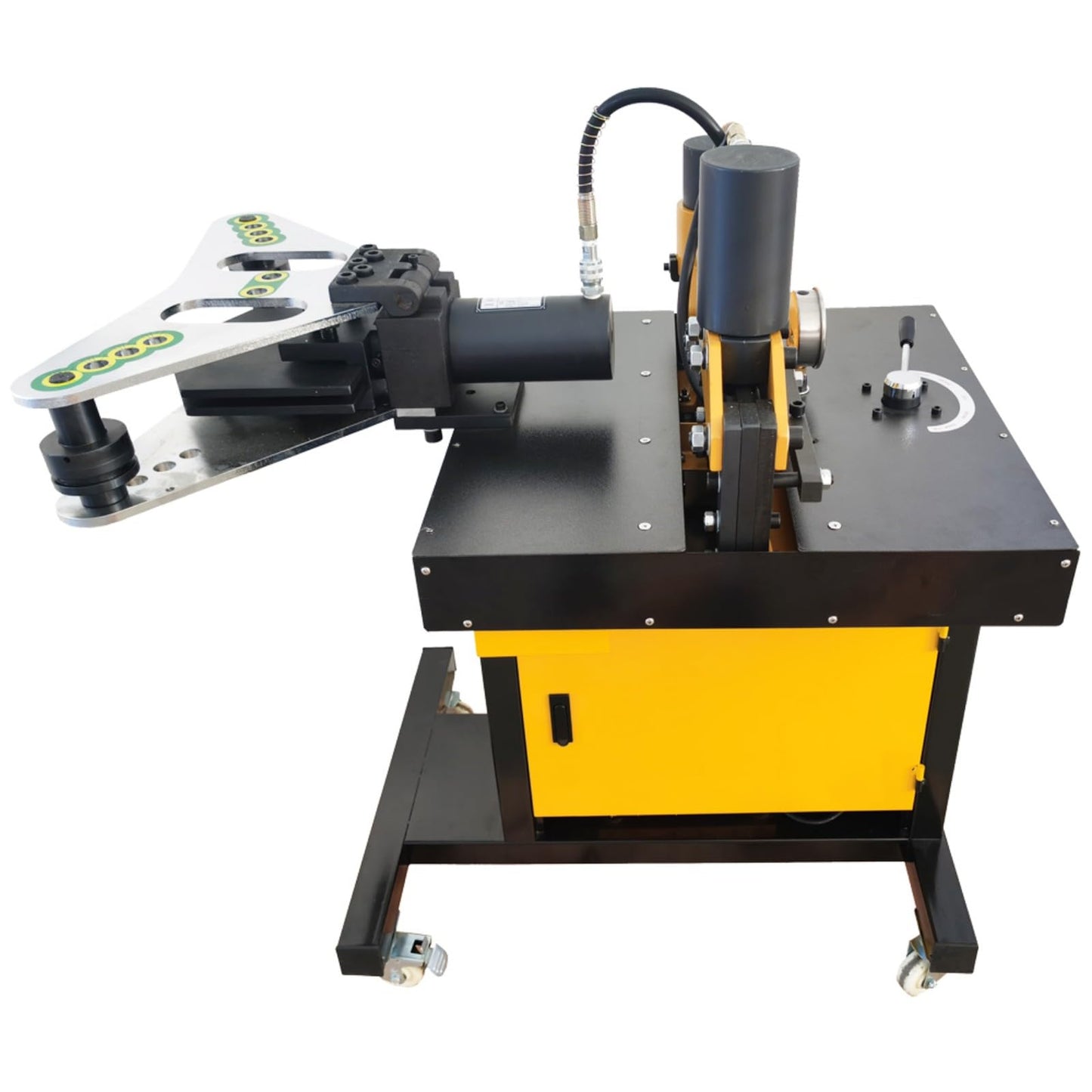 BEILOCKERY Hydraulic Busbar Machine,4-in-1 Copper Aluminum Bus Bar Processor for Cutting, Punching, Flat & Edge Bending, 110V Busbar Machine for Switchgear/Electrical Panel Fabrication