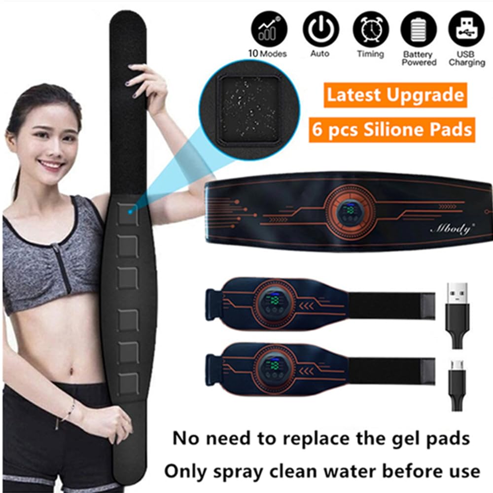 Abs Stimulator Muscle Training Fitness Workout Equipment Ab Core Toner Belt for Abdominal/Arm/Leg Full Set Fit 23''-60''