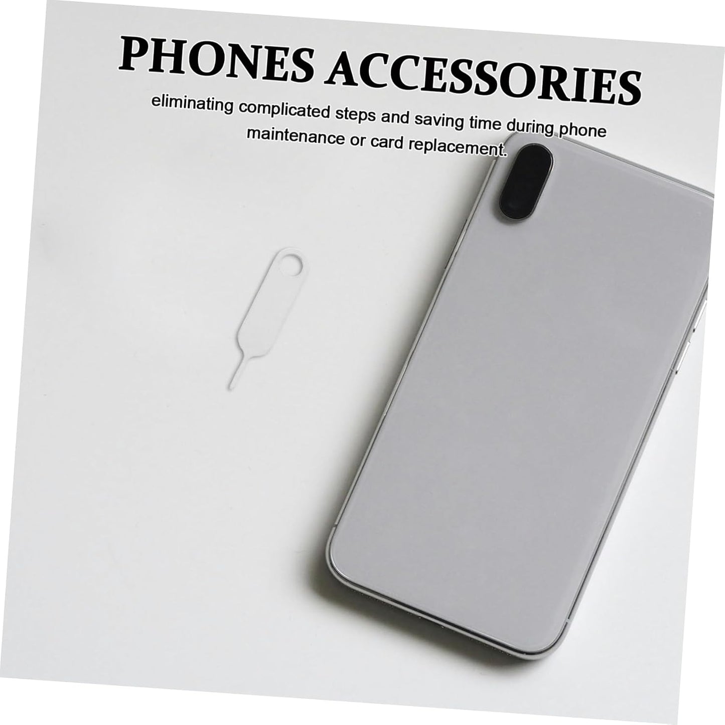 500pcs Sim Card Ejector Tool Durable Stainless Steel Mobile Phone Disassembly Pin Smooth Edges for Safe Handling