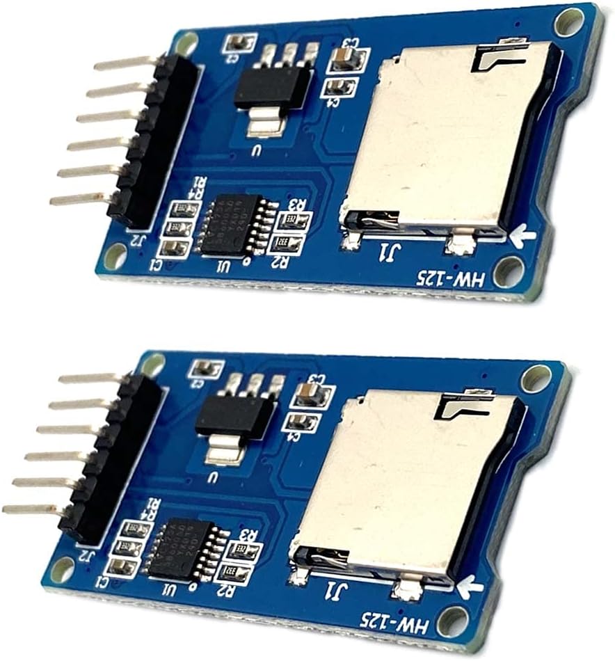 Kiro&Seeu 2pcs 6-pin Micro SD Card Module Storage Board TF Card Memory Adapter Reader Module SPI Interface Compatible