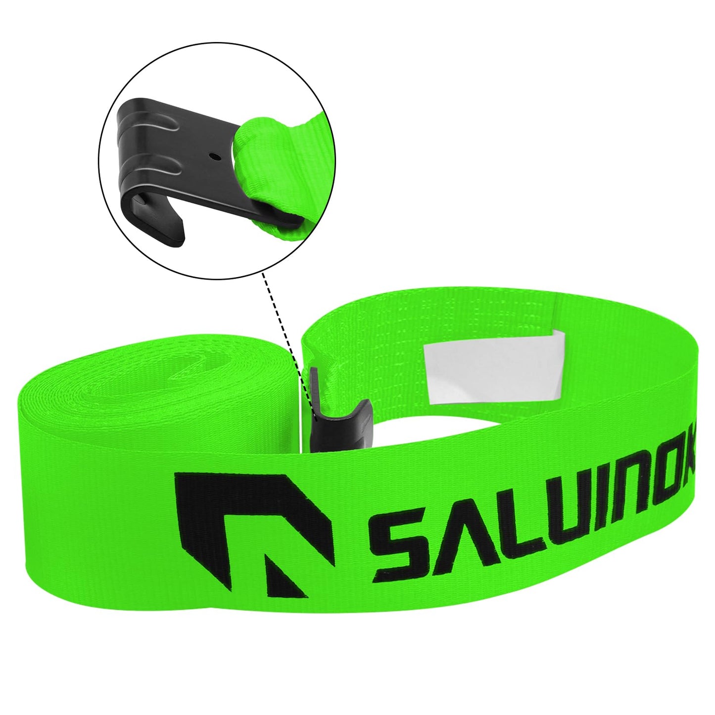 SALUINOKI 4Pack 4 inch 30ft Ratchet Straps Heavy Duty with Flat Hook for Flatbed Trailer Winch Strap 4 inch Flatbed Straps Green